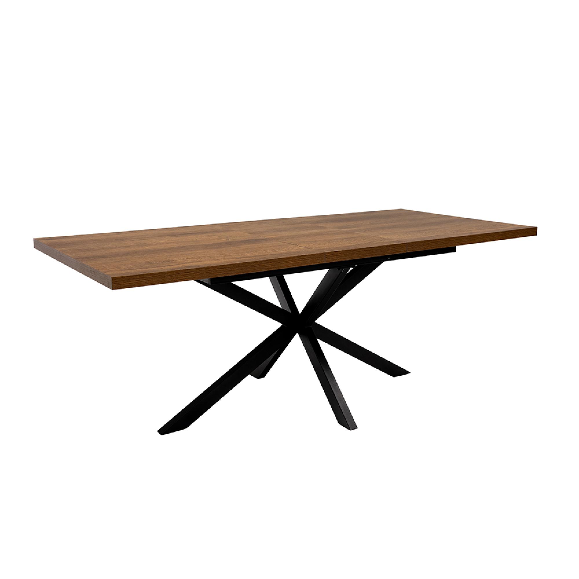 Panama Extending Dining Table - 6-8 Seater - 160cm-200cm - Spider Legs - Dark Oak