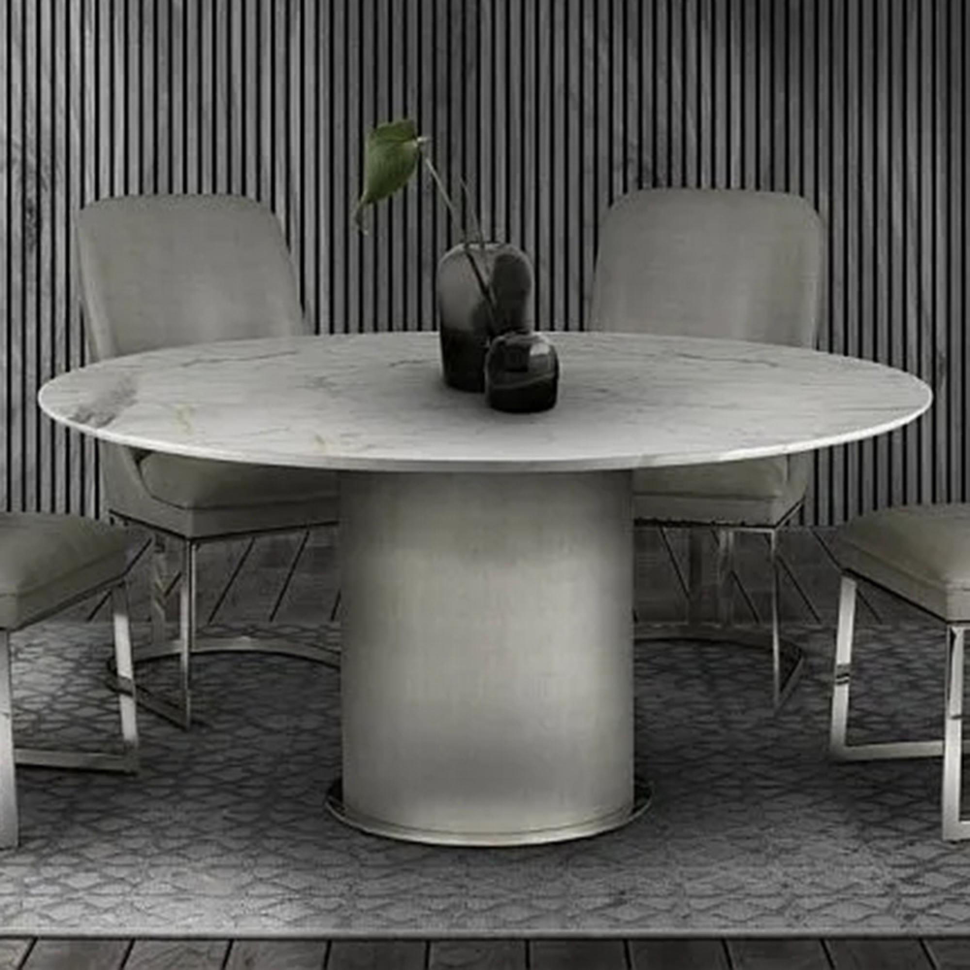 Prestige Dining Table - Round - Pedestal - Marble - Variation Available
