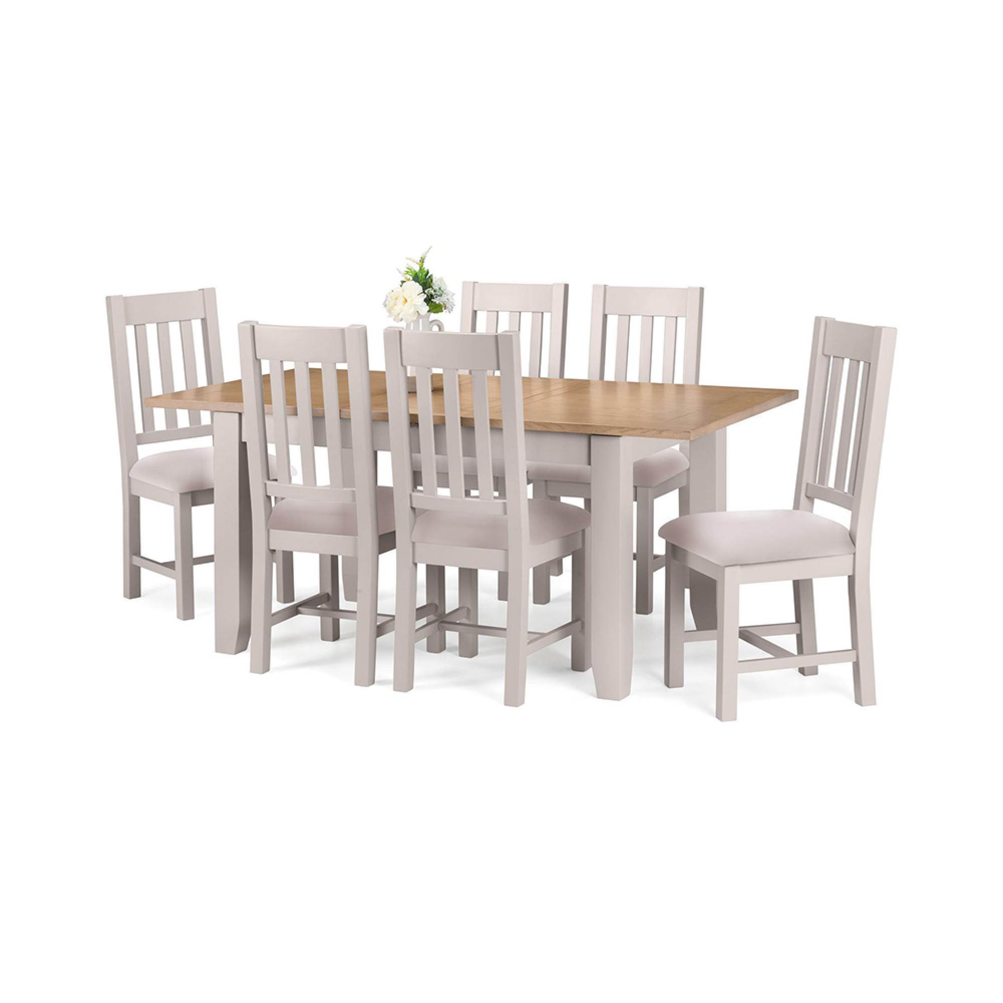 Richmond Extending Dining Table - 4-6 Seater - 140cm-180cm - Grey