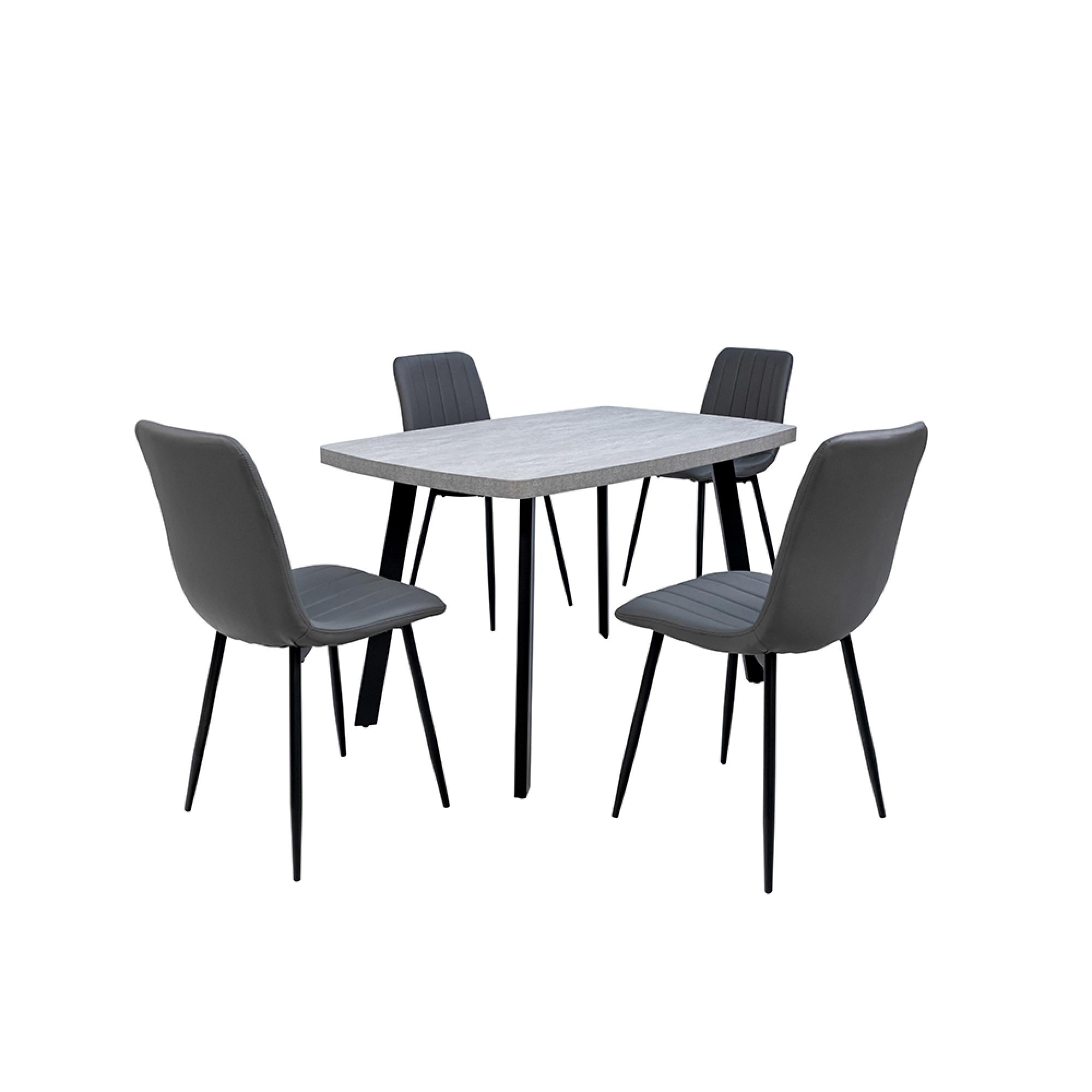 Rimini Dining Table - 4 Seater - 120cm - Grey Melamine