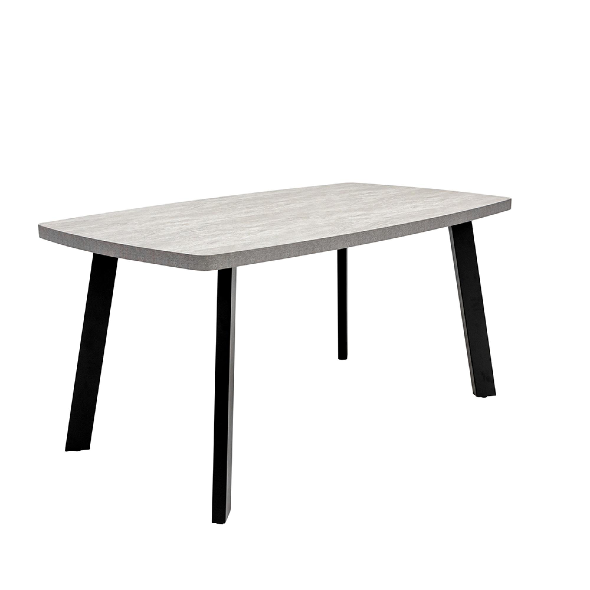 Rimini Grey Melamine 6 Seater Dining Table - 160cm