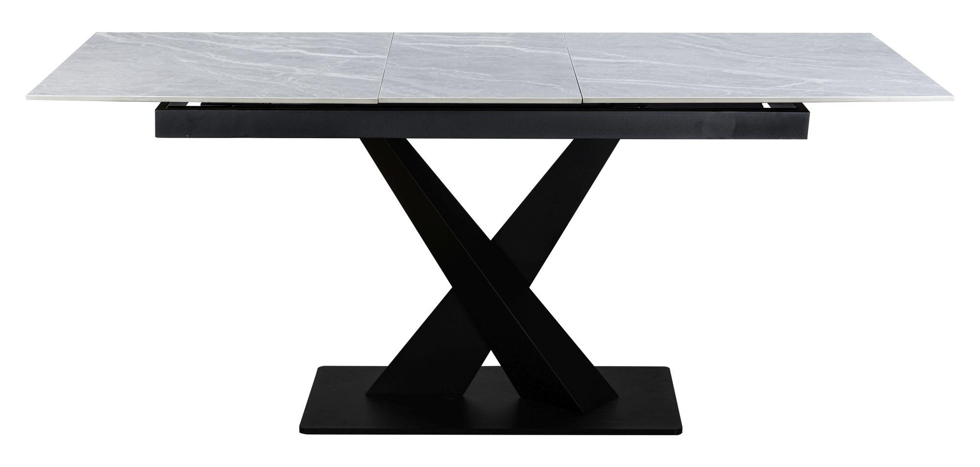 Rosalyn Argento Grey Ceramic 4-6 Seater Extending Dining Table - 140cm-180cm