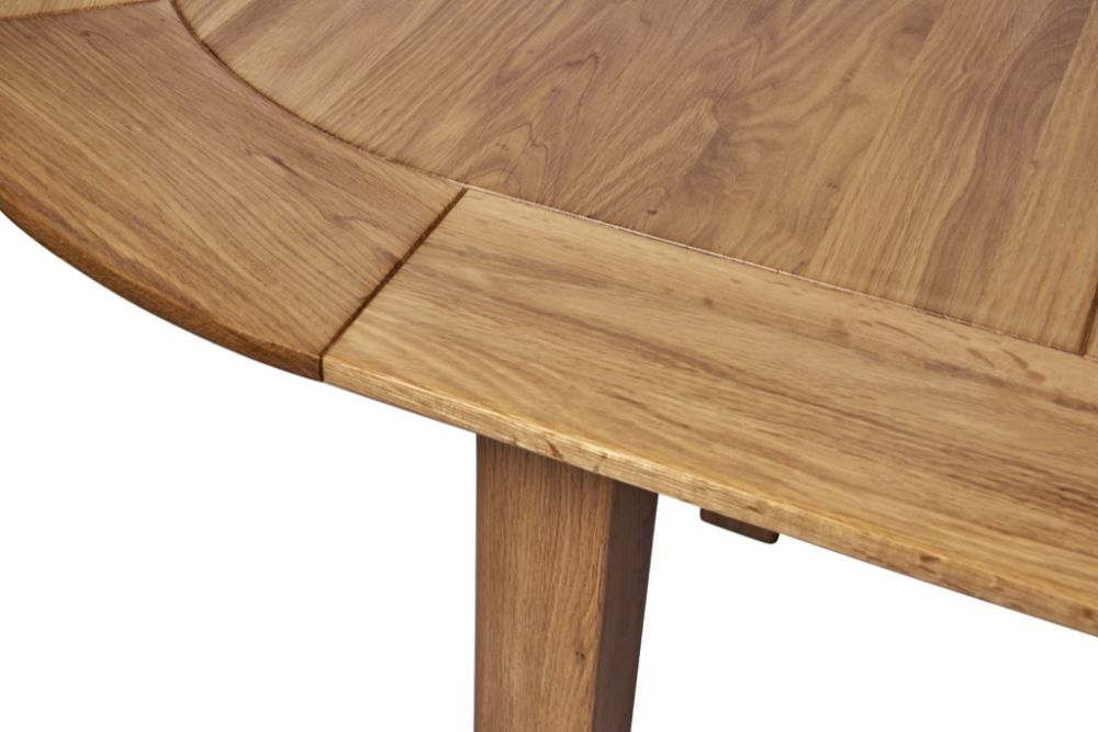 Shaker Oak Large D-End 6-8 Seater Extending Dining Table - 161.5cm-211.5cm