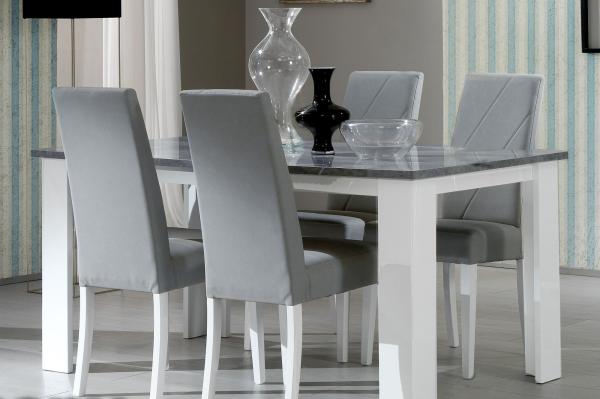 Stella White Italian 6 Seater Dining Table