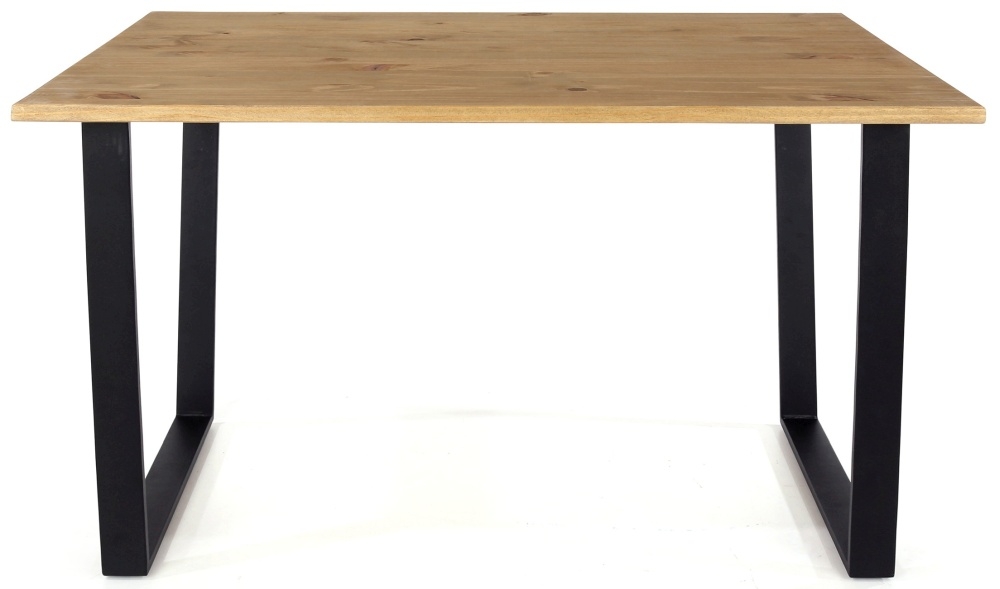 Texas Industrial Style Oak Effect 6 Seater Dining Table