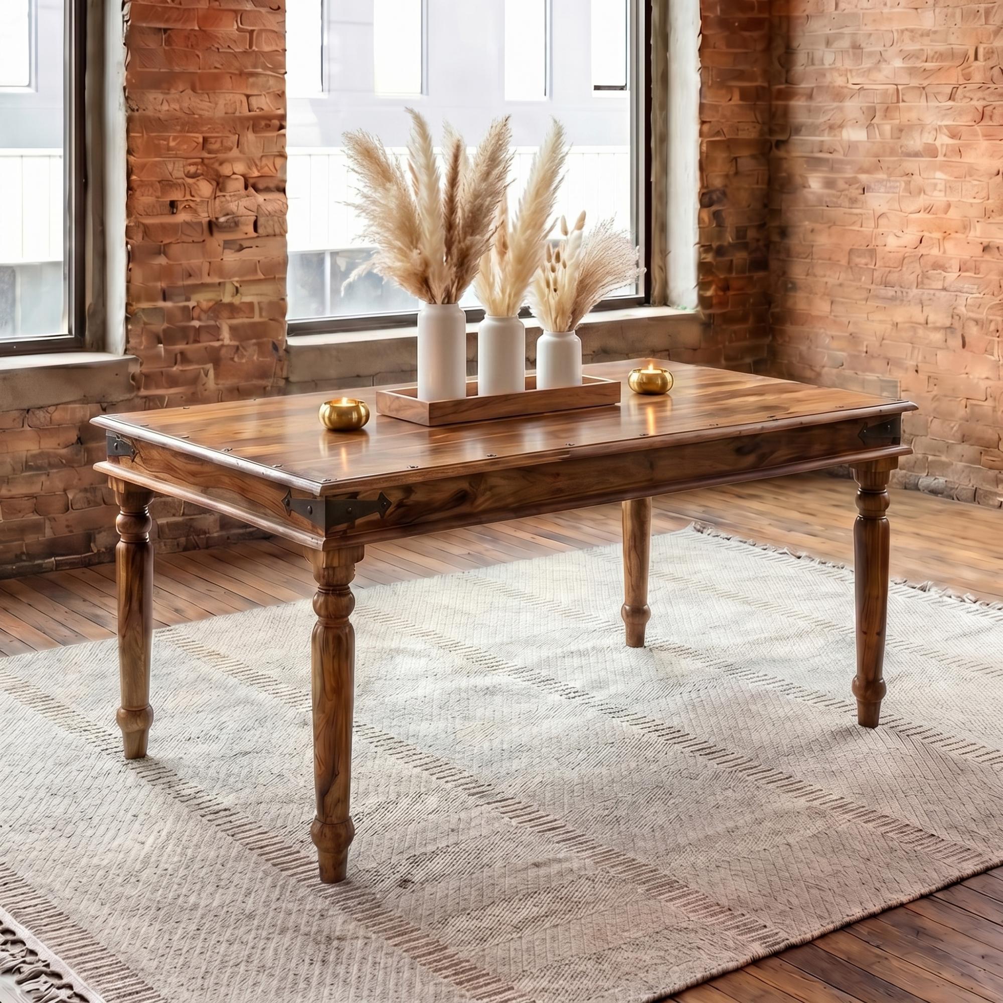 Thacket Dining Table - 6 Seater - 175cm - Sheesham Wood