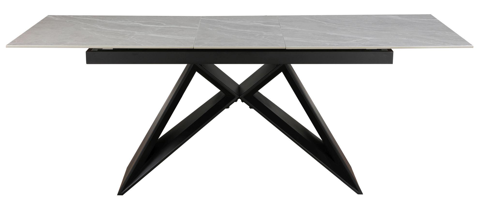 Tinsley Argento Grey Ceramic 6-8 Seater Extending Dining Table - 160cm-200cm