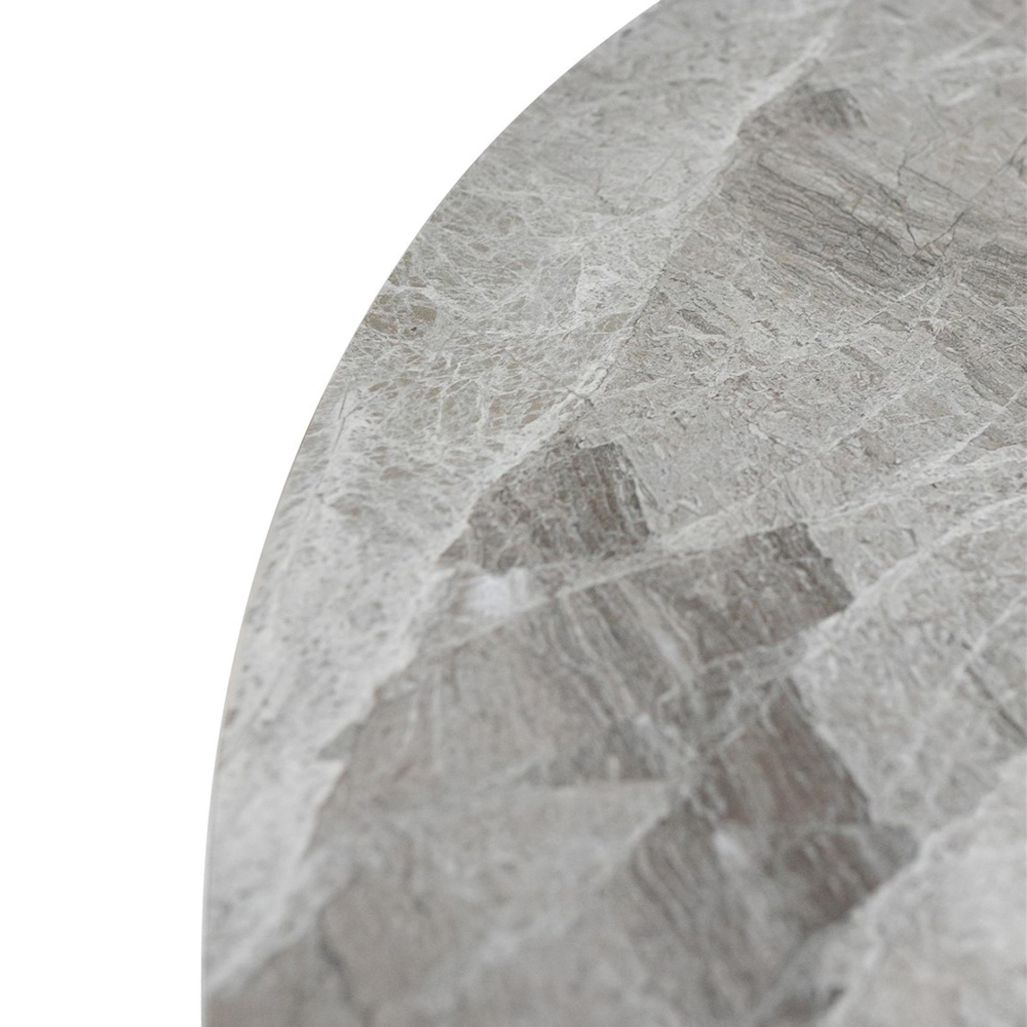 Tulsa Dining Table - 4 Seater - 110cm - Round - Spider Legs - Grey Sintered Stone