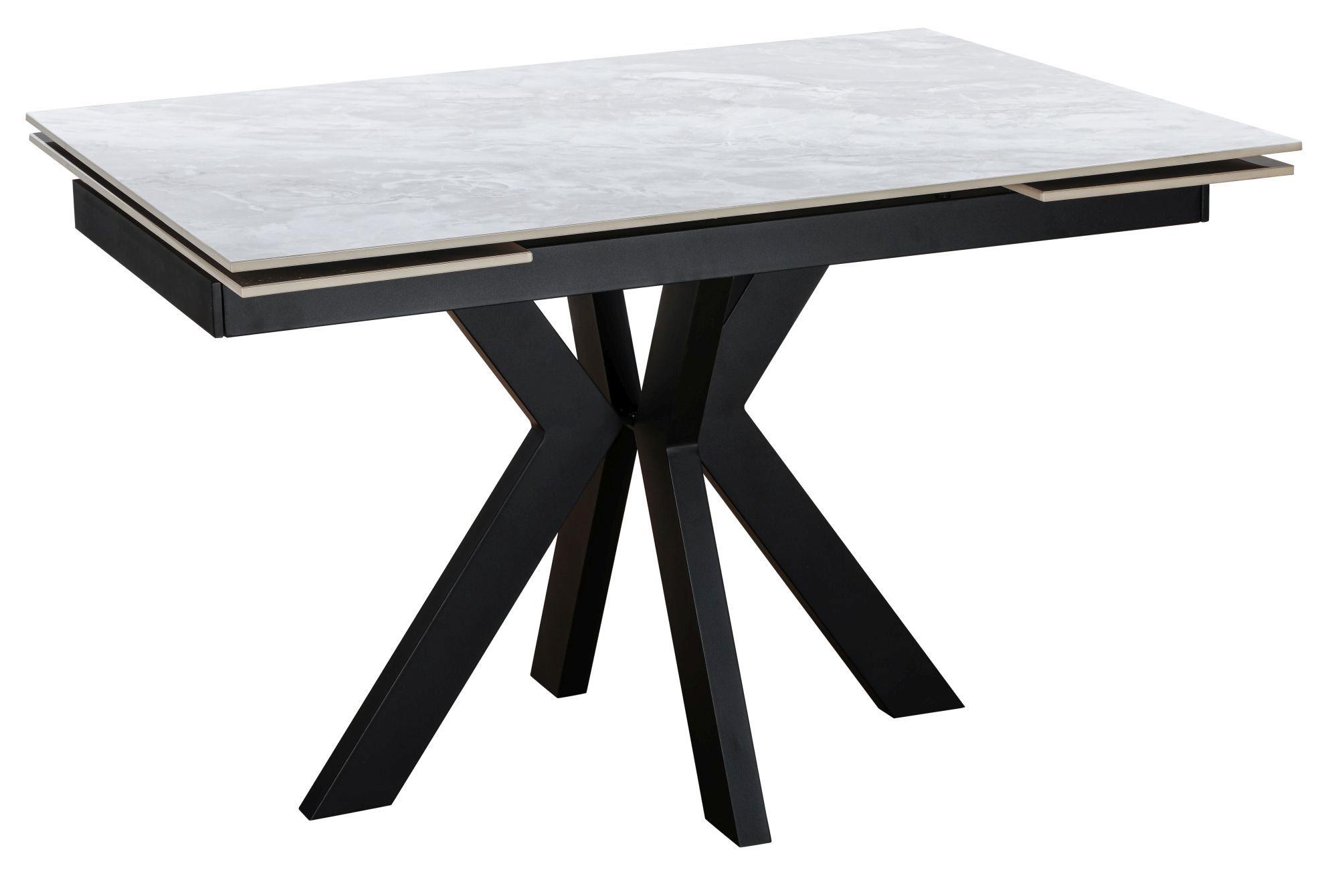 Vida Pearla Grey Ceramic 4-6 Seater Extending Dining Table