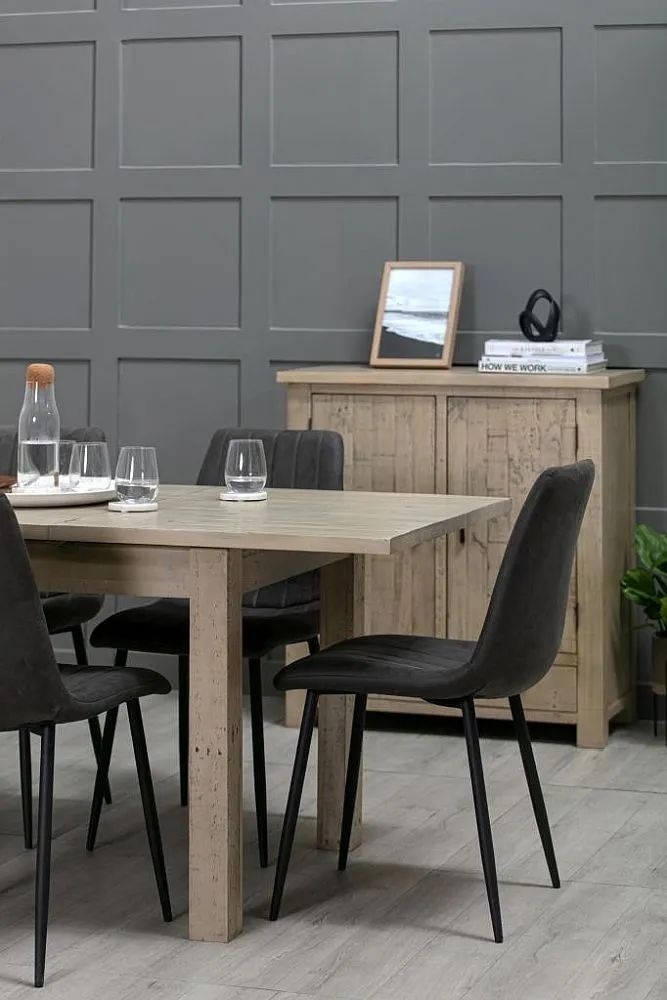 Washed Grey Reclaimed Pine 4-8 Seater Extending Dining Table - 140cm-200cm