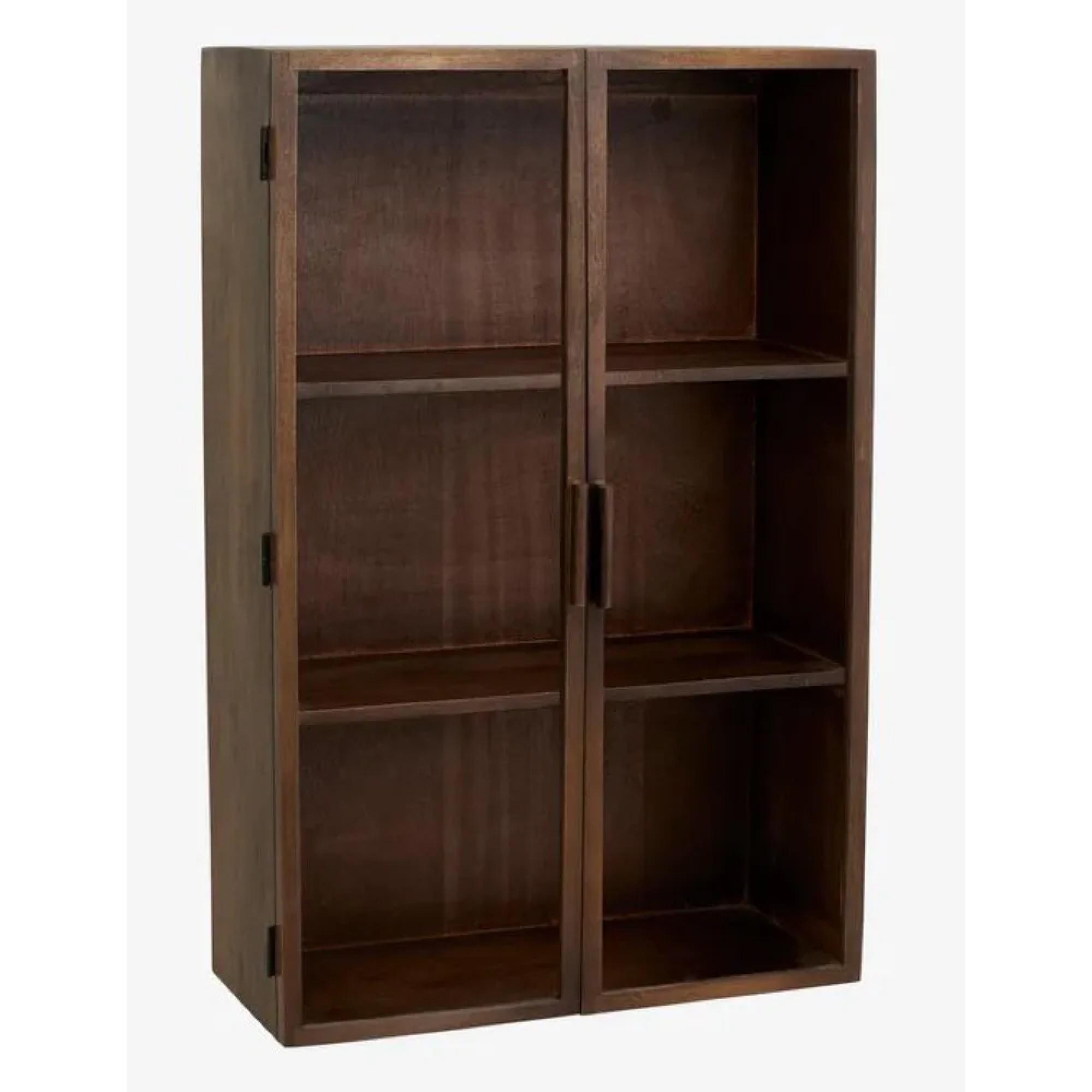 Clearance - Nango Wall Cabinet - 2 Door - Dark Brown - Mango Wood - FSS16477