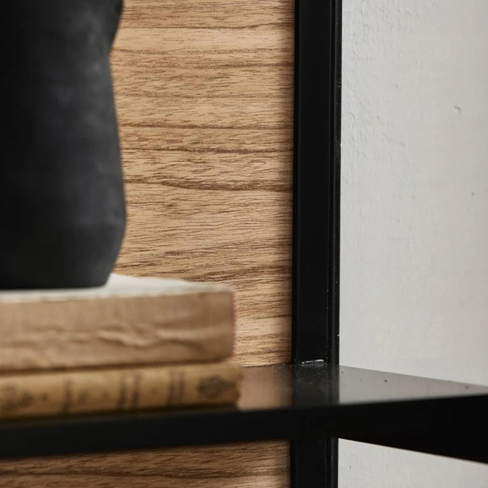 Bei Wall Display Cabinet - 2 Sliding Door - Black