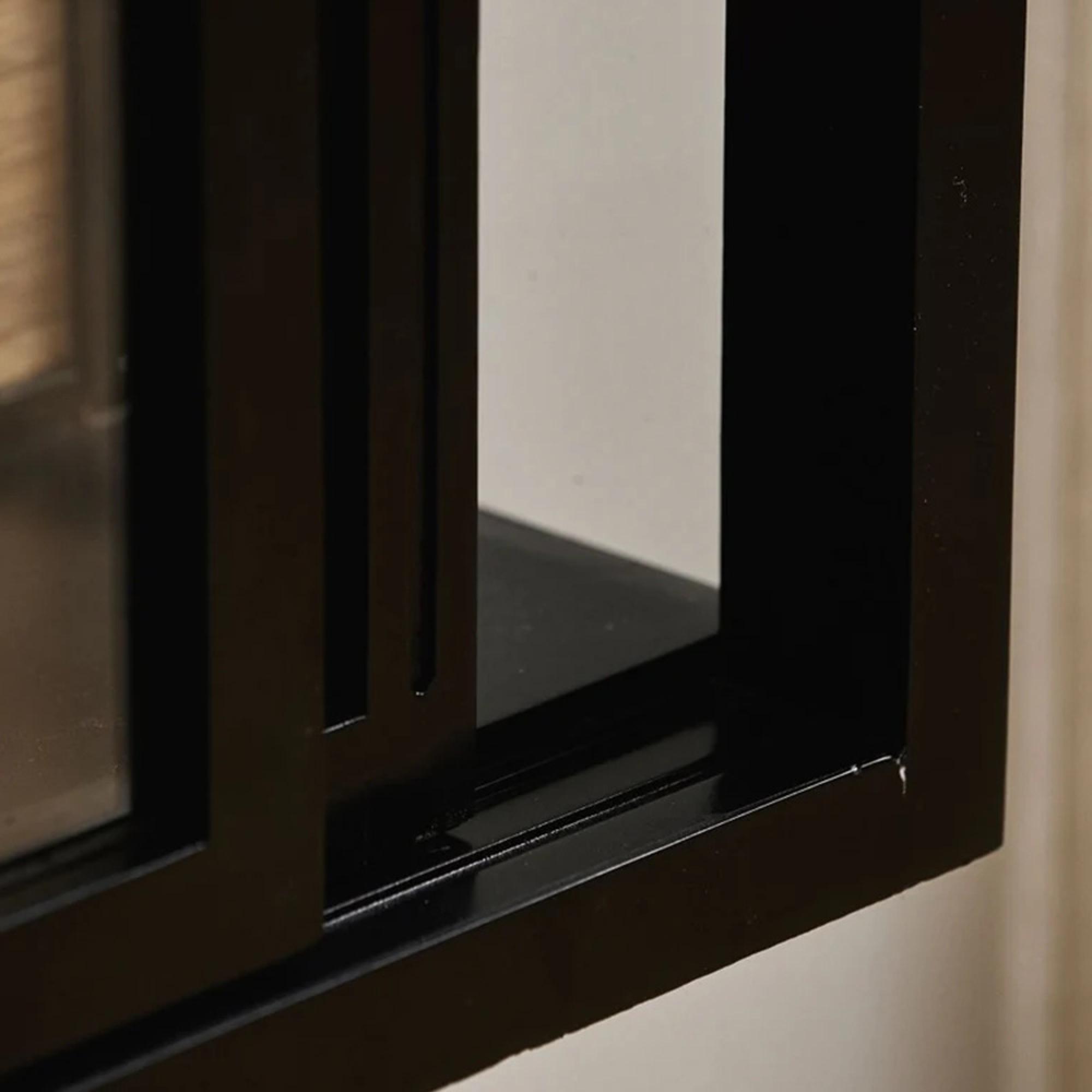 Bei Wall Display Cabinet - 2 Sliding Door - Black