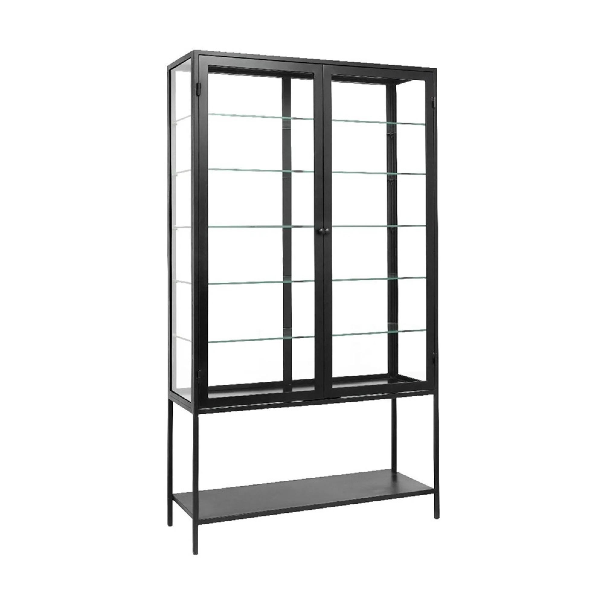 Mondo Display Cabinet - 2 Door - Glass - Black