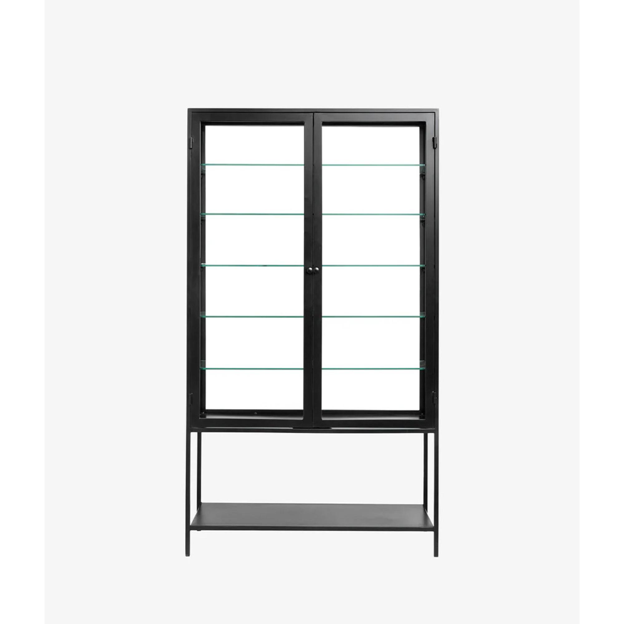 Mondo Display Cabinet - 2 Door - Glass - Black