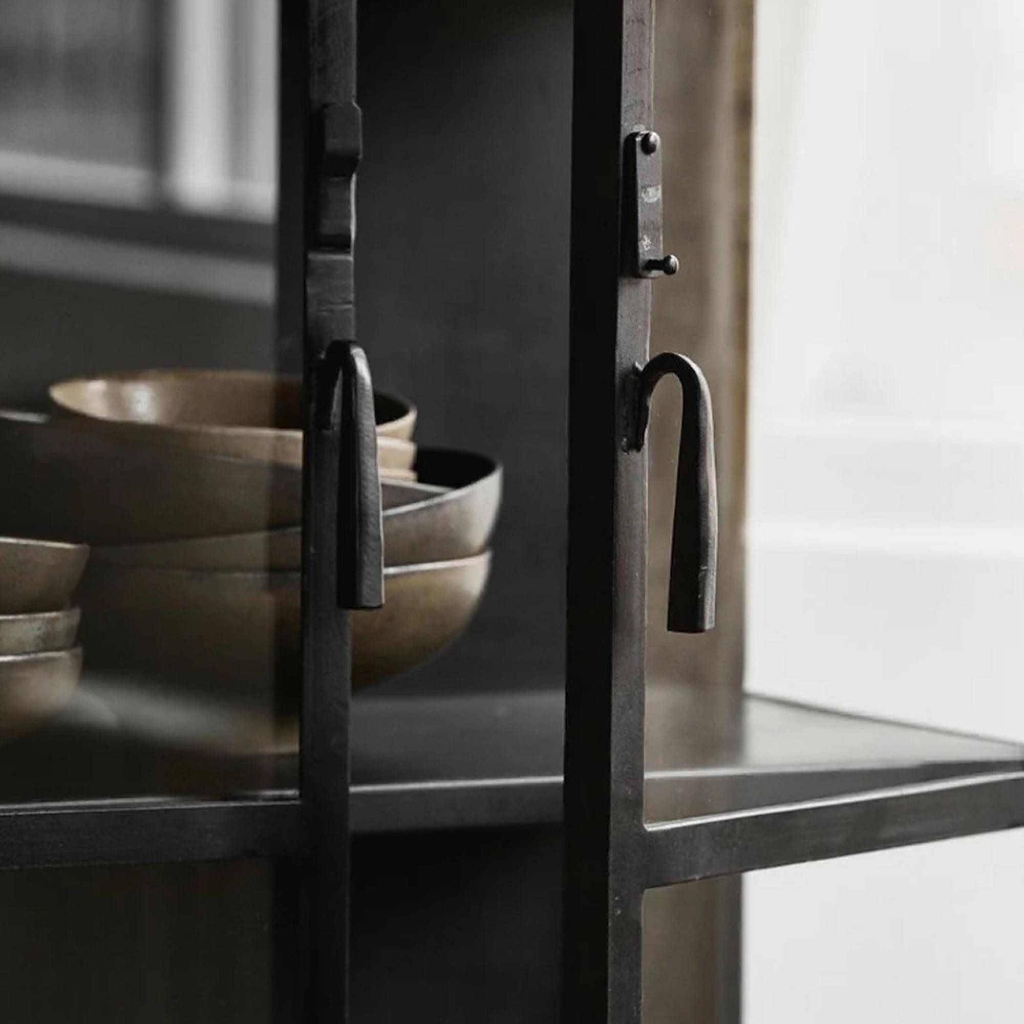 Phoenix Display Cabinet - 2 Door - Glass - Black