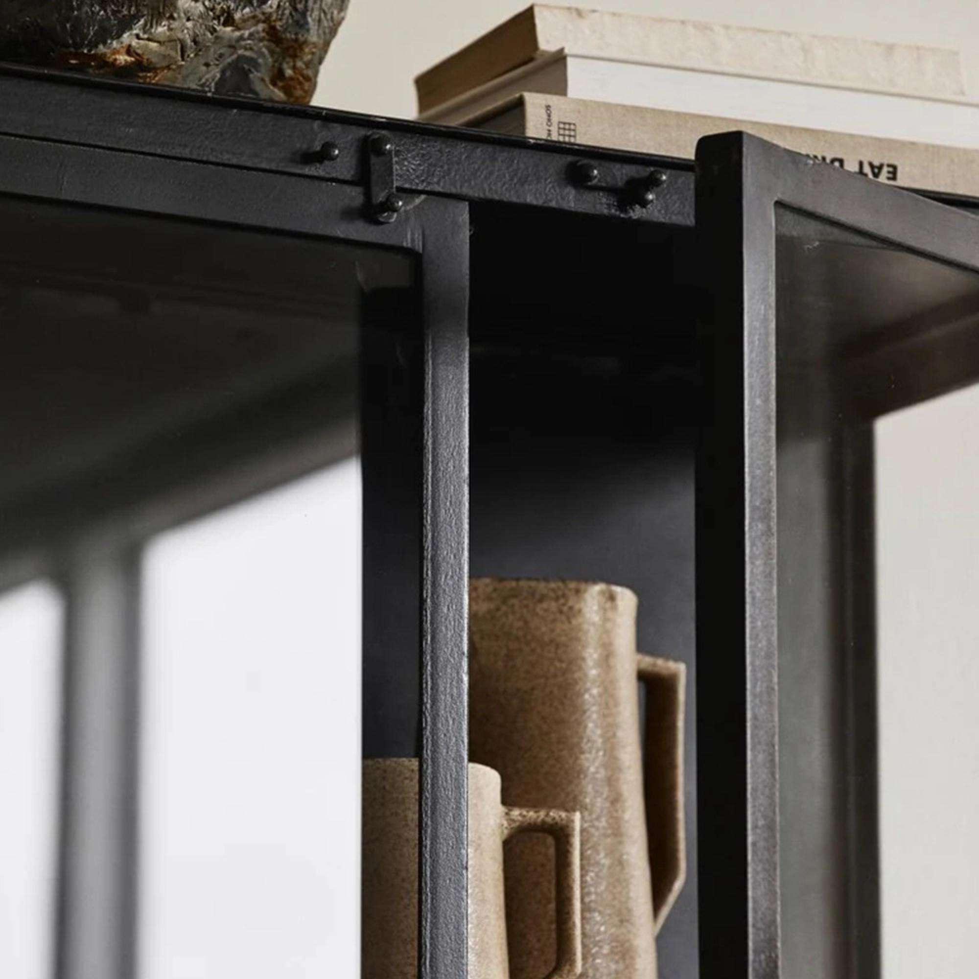 Phoenix Display Cabinet - Tall - 2 Door - Glass - Black