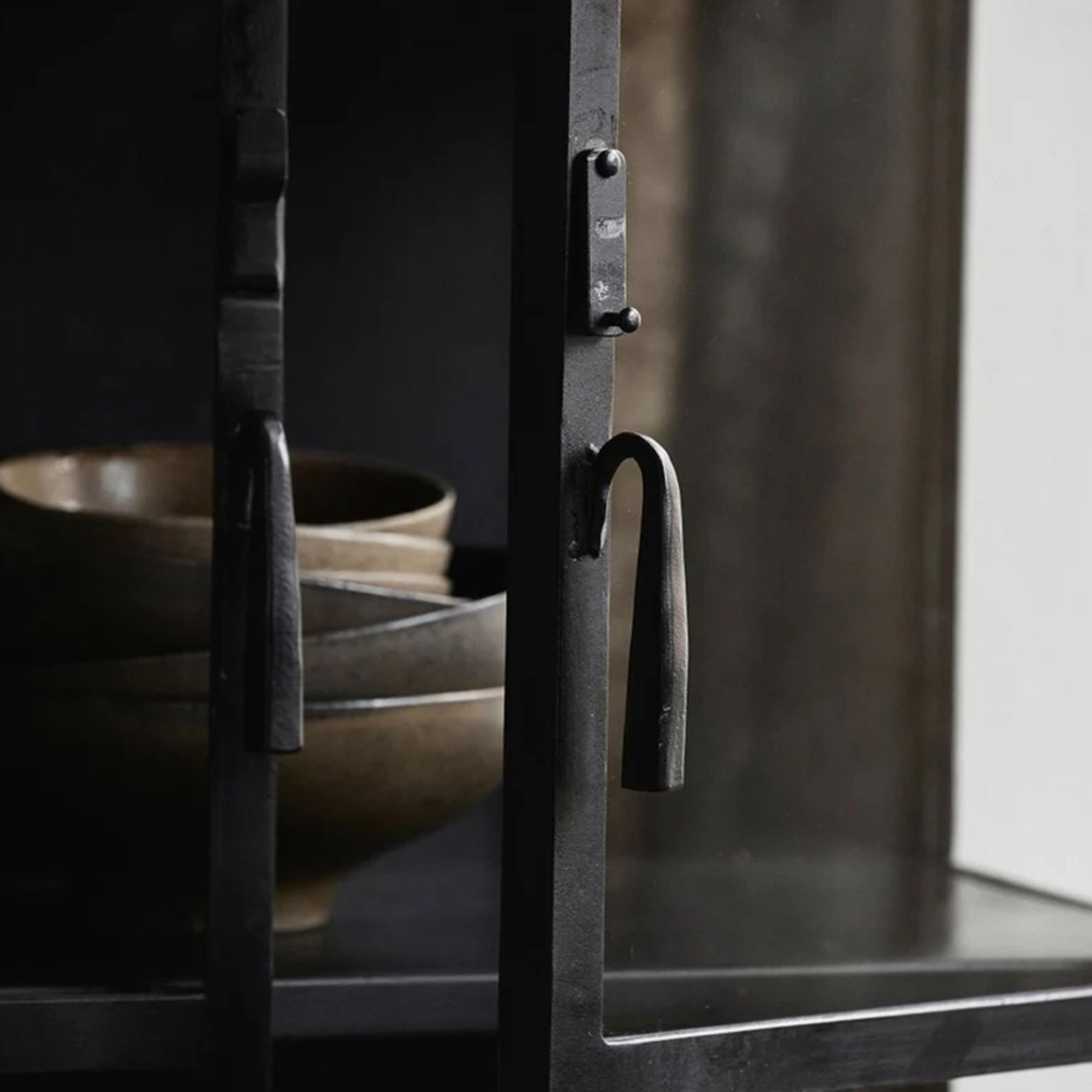 Phoenix Display Cabinet - Tall - 2 Door - Glass - Black