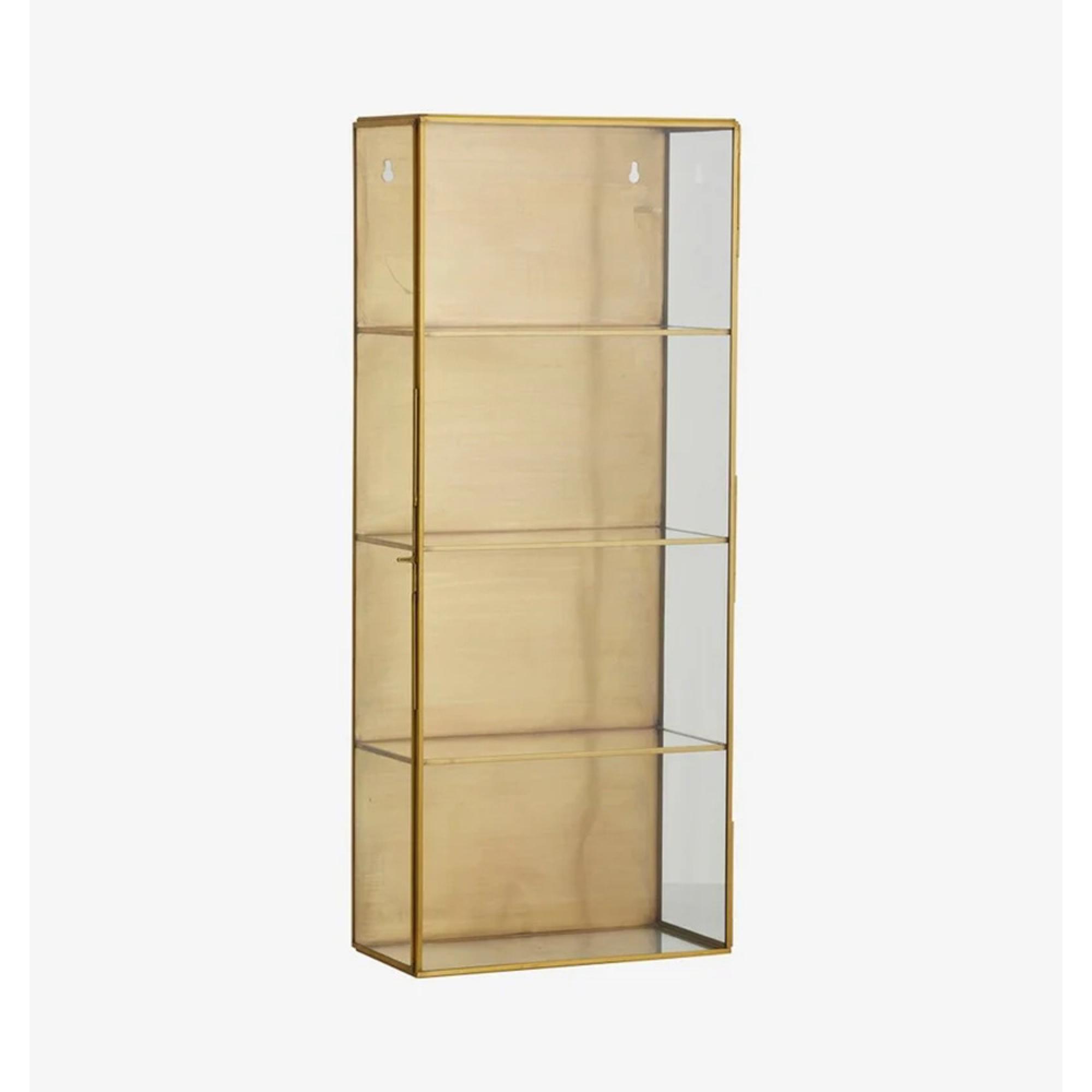 Ada Wall Display Cabinet - 1 Door - Gold - Metal