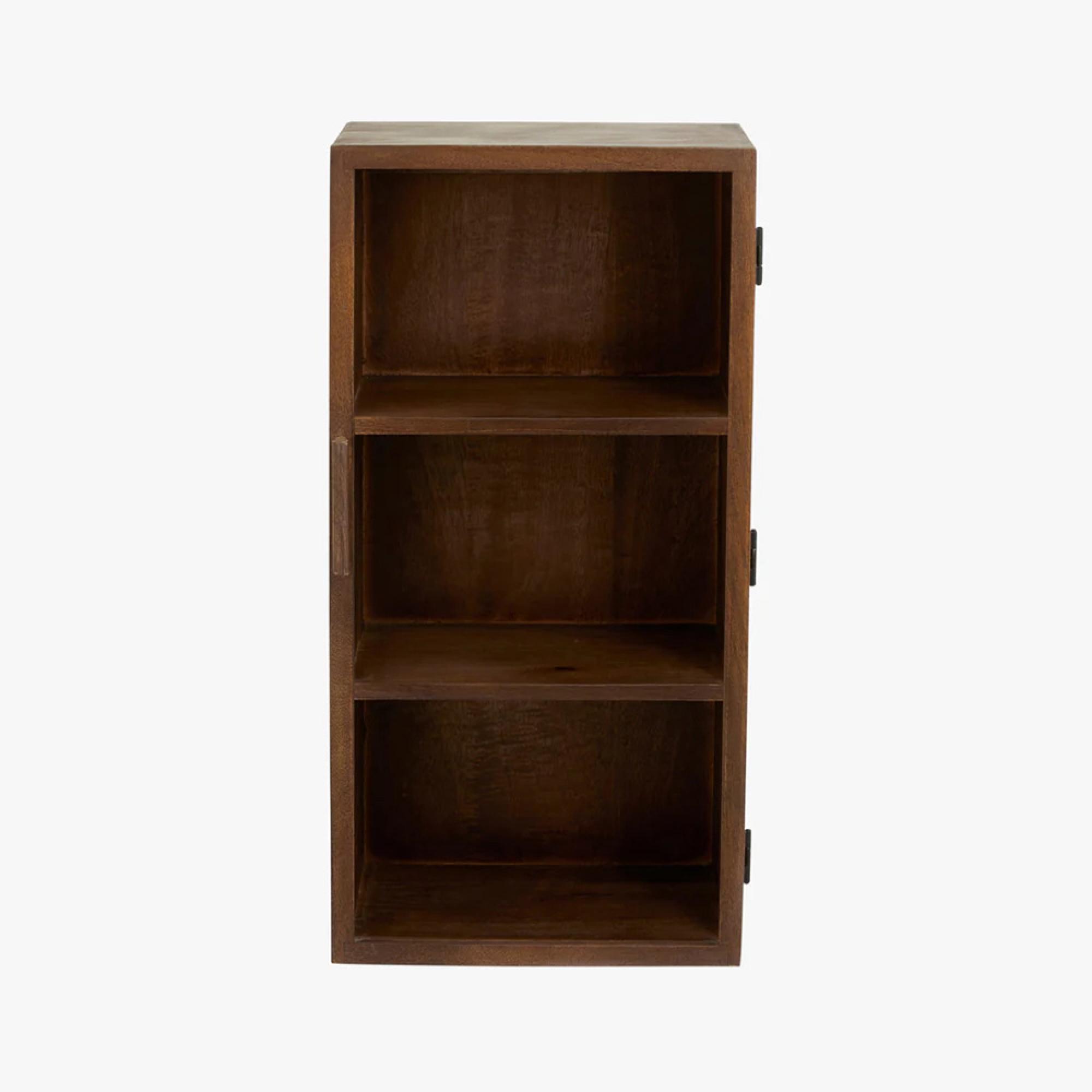 Nango Wall Display Cabinet - 1 Door - Dark Brown