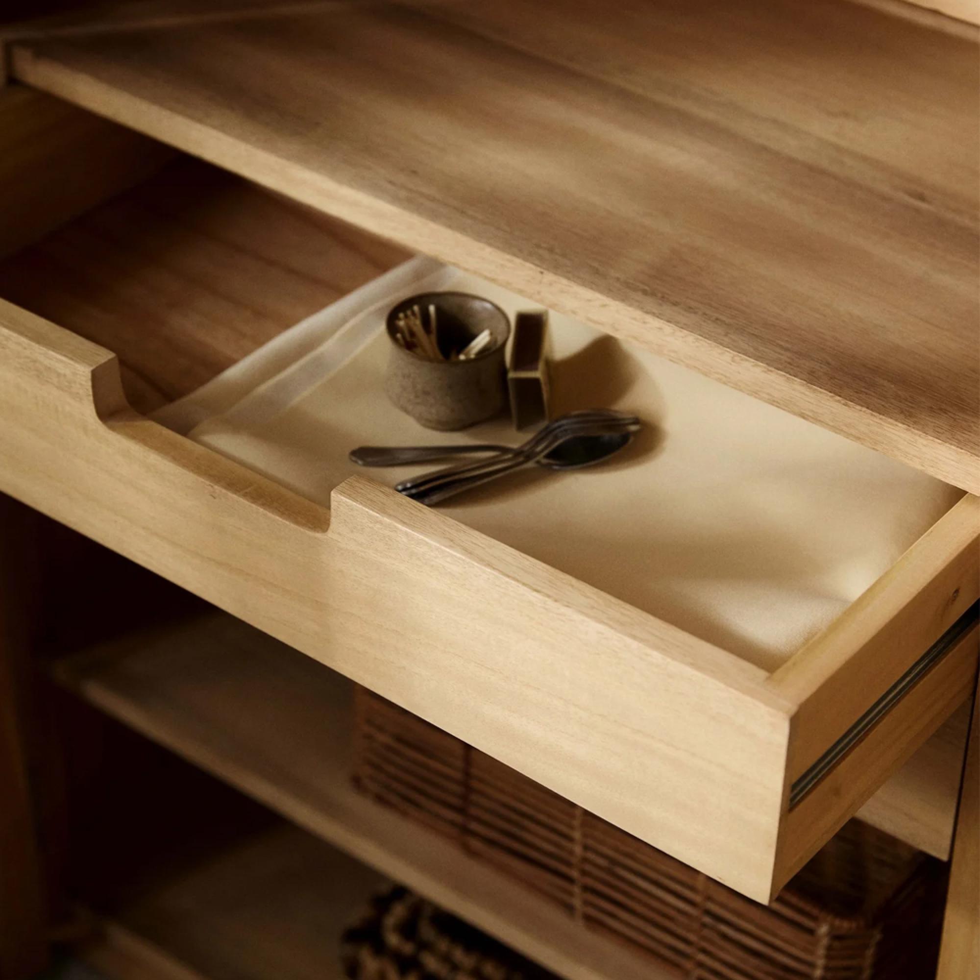 Viva Display Cabinet - 2 Door - 4 Drawer - Grey