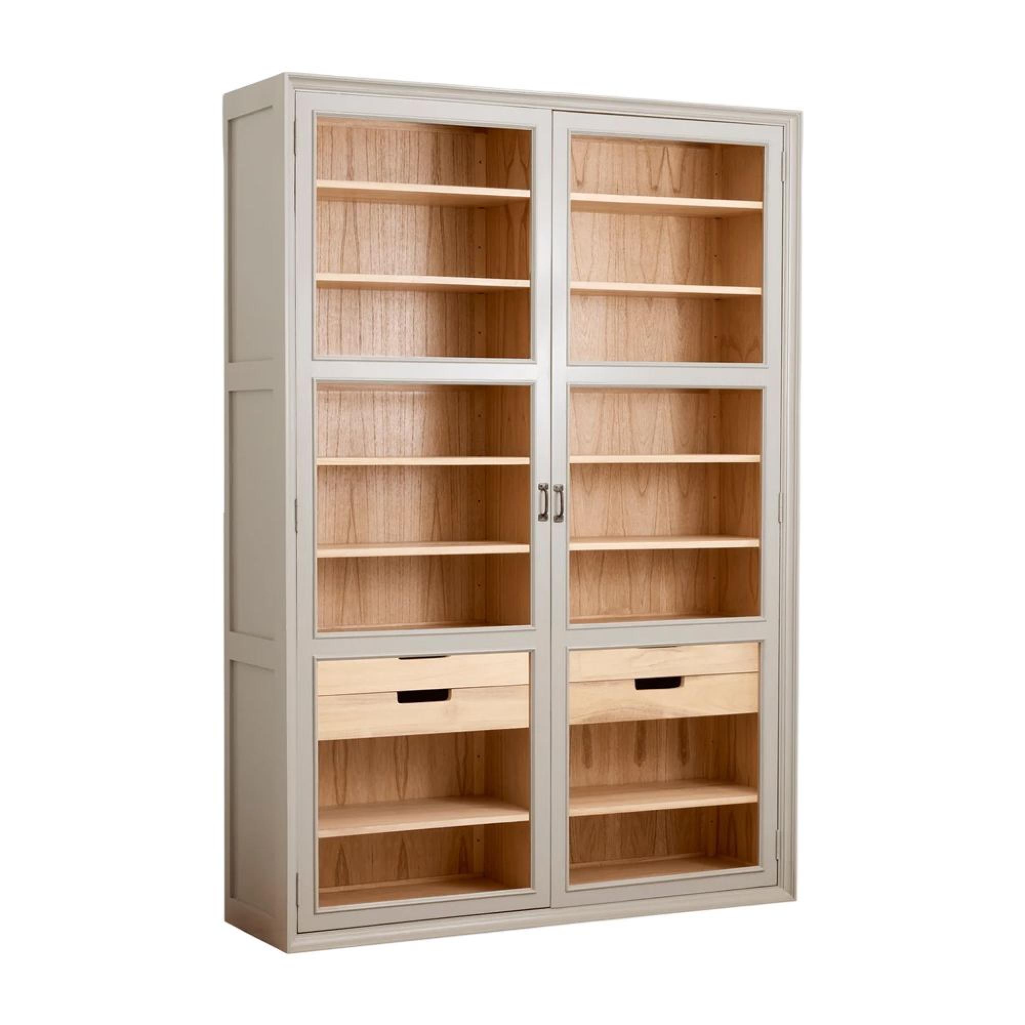 Viva Display Cabinet - 2 Door - 4 Drawer - Grey