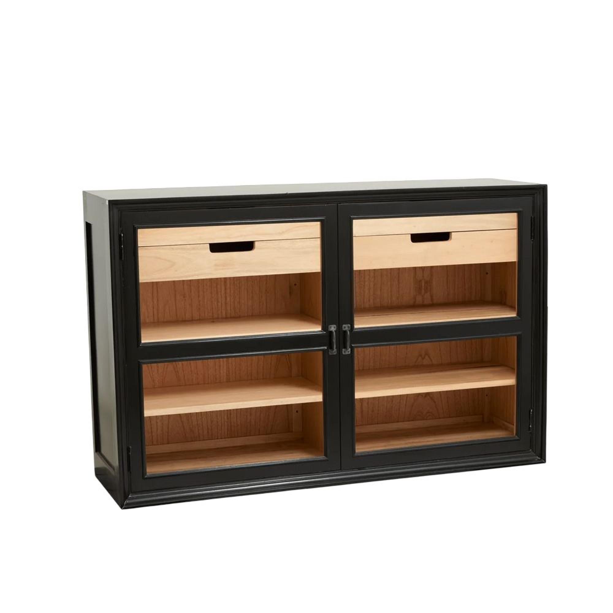 Viva Low Cabinet - 2 Door - 4 Drawer - Black