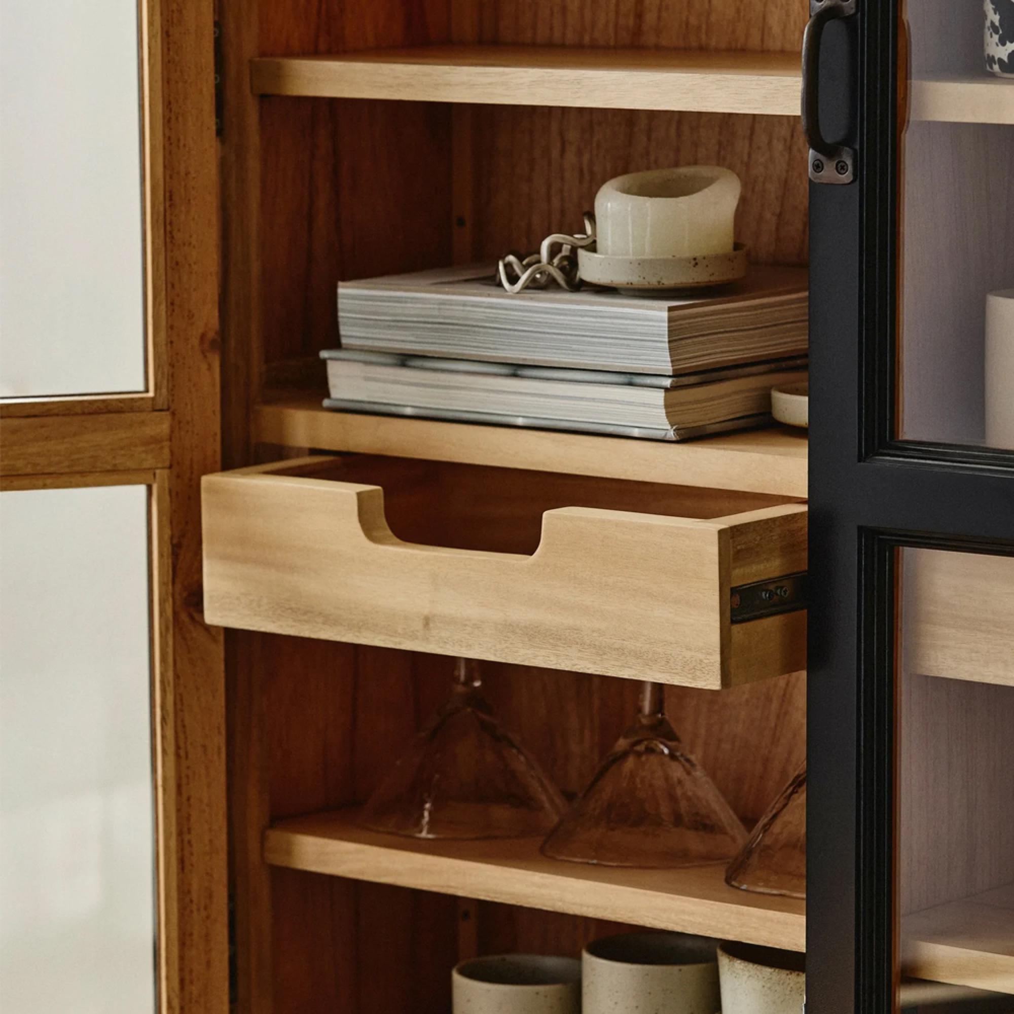 Viva Wall Cabinet - 2 Door - 2 Drawer - Black