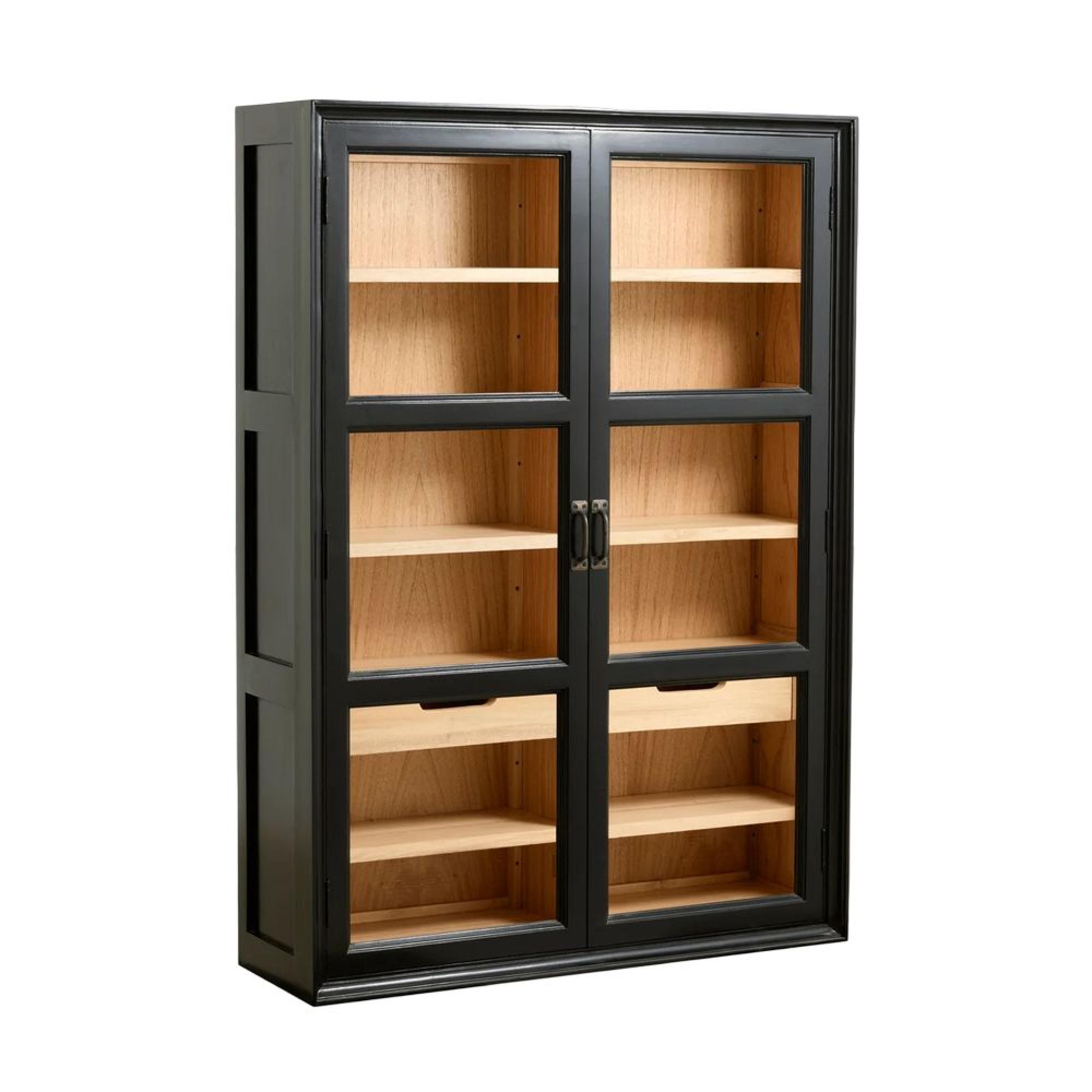 Viva Wall Cabinet - 2 Door - 2 Drawer - Black