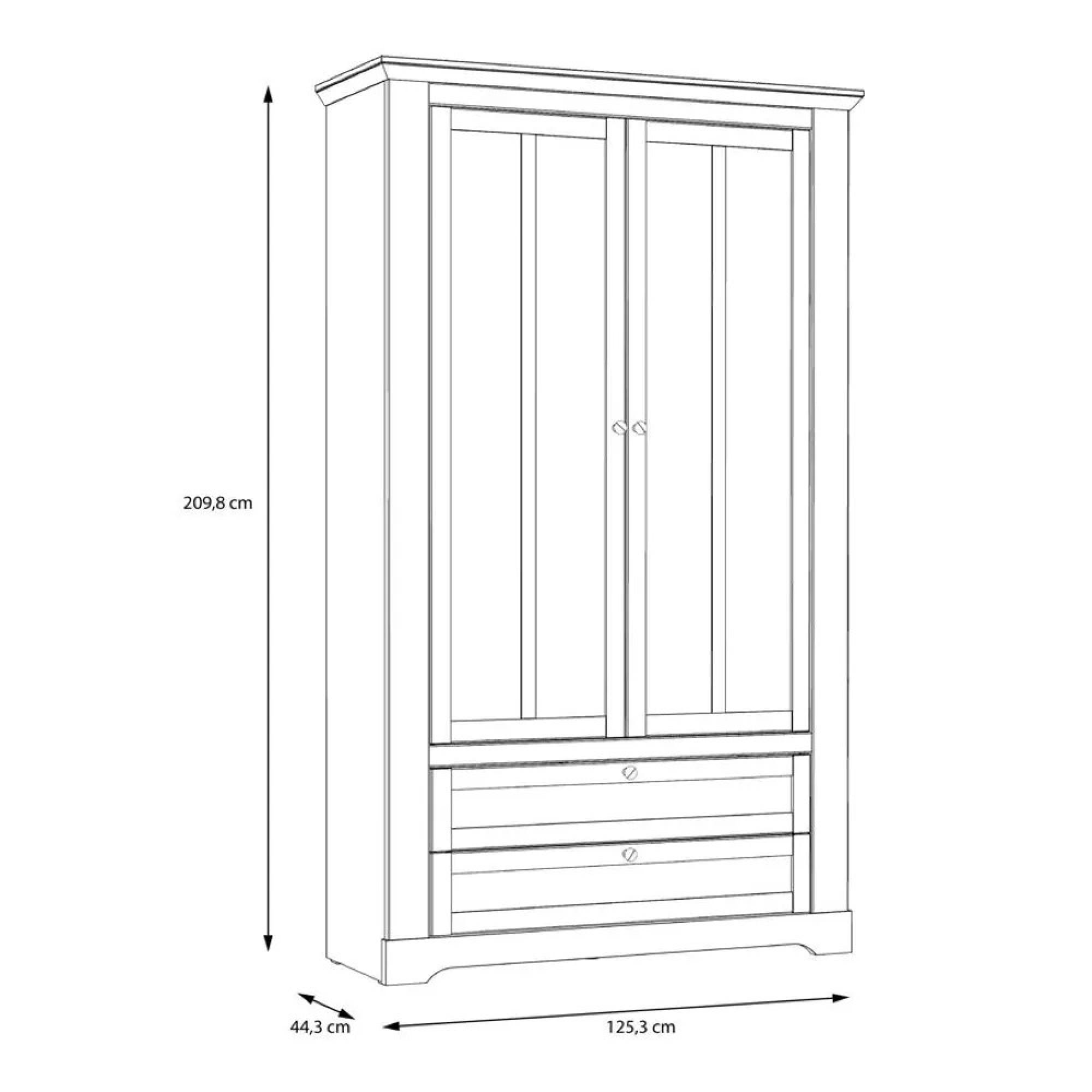 Illopa Display Cabinet - Snowy Oak and Oak Nelson