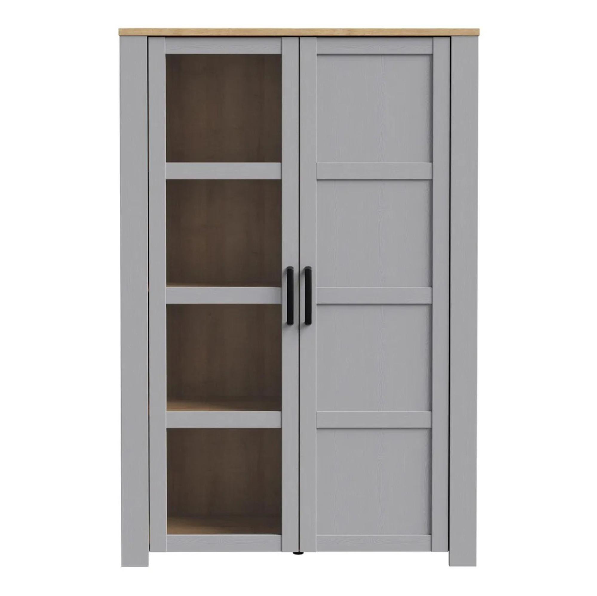 Bohol Display Cabinet - 2 Door - Grey