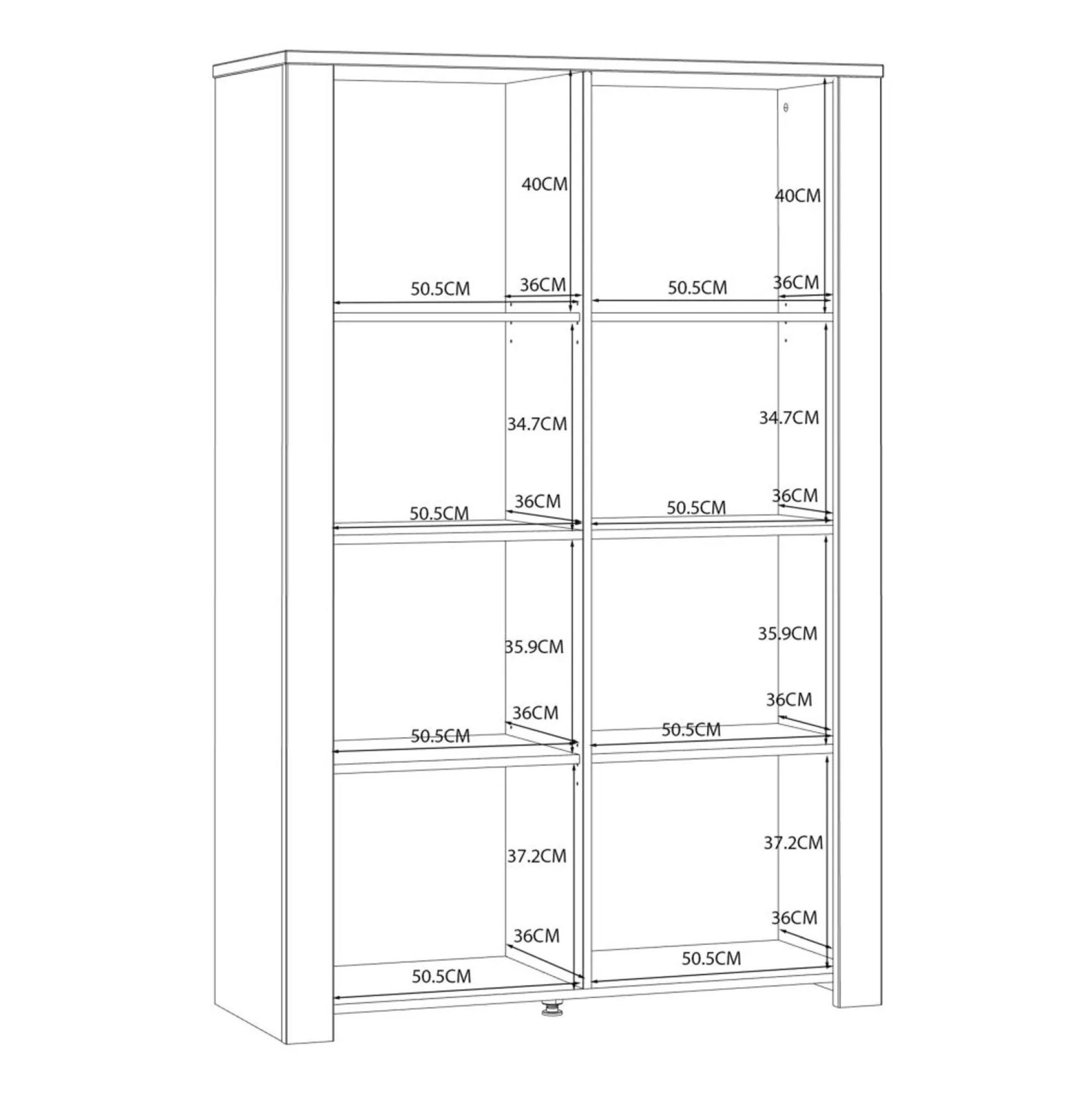 Bohol Display Cabinet - 2 Door - White