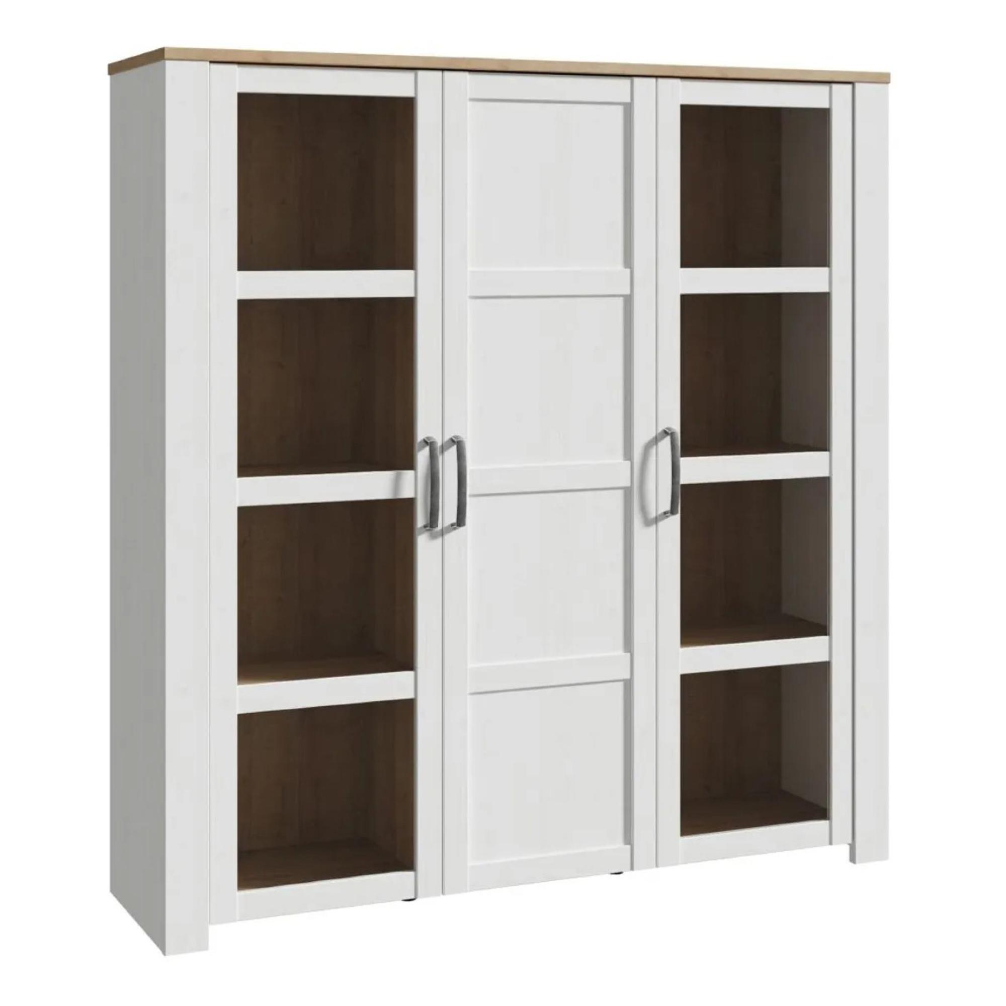 Bohol Display Cabinet - 3 Door - Large - White