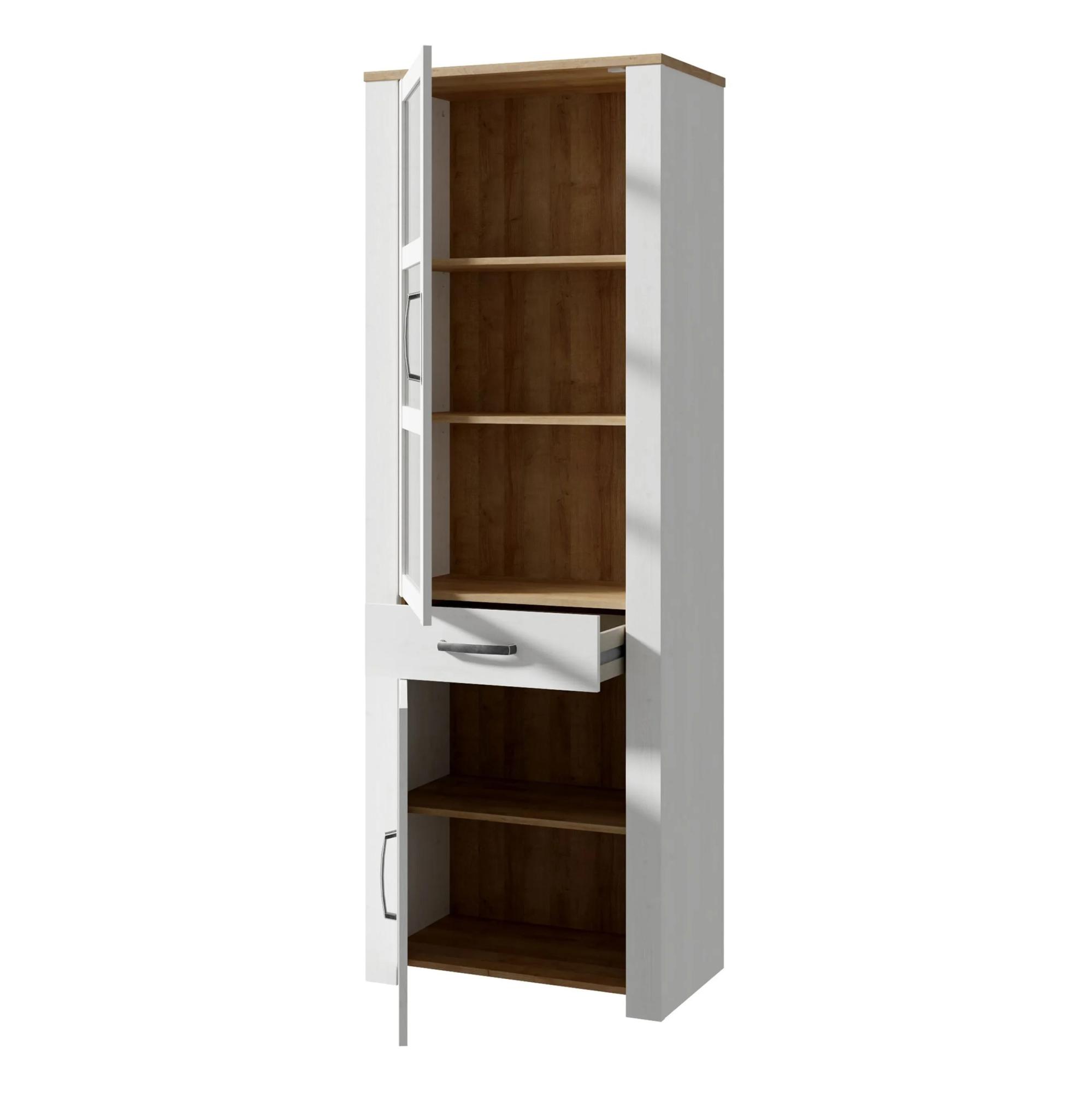 Bohol Display Cabinet - Narrow - White