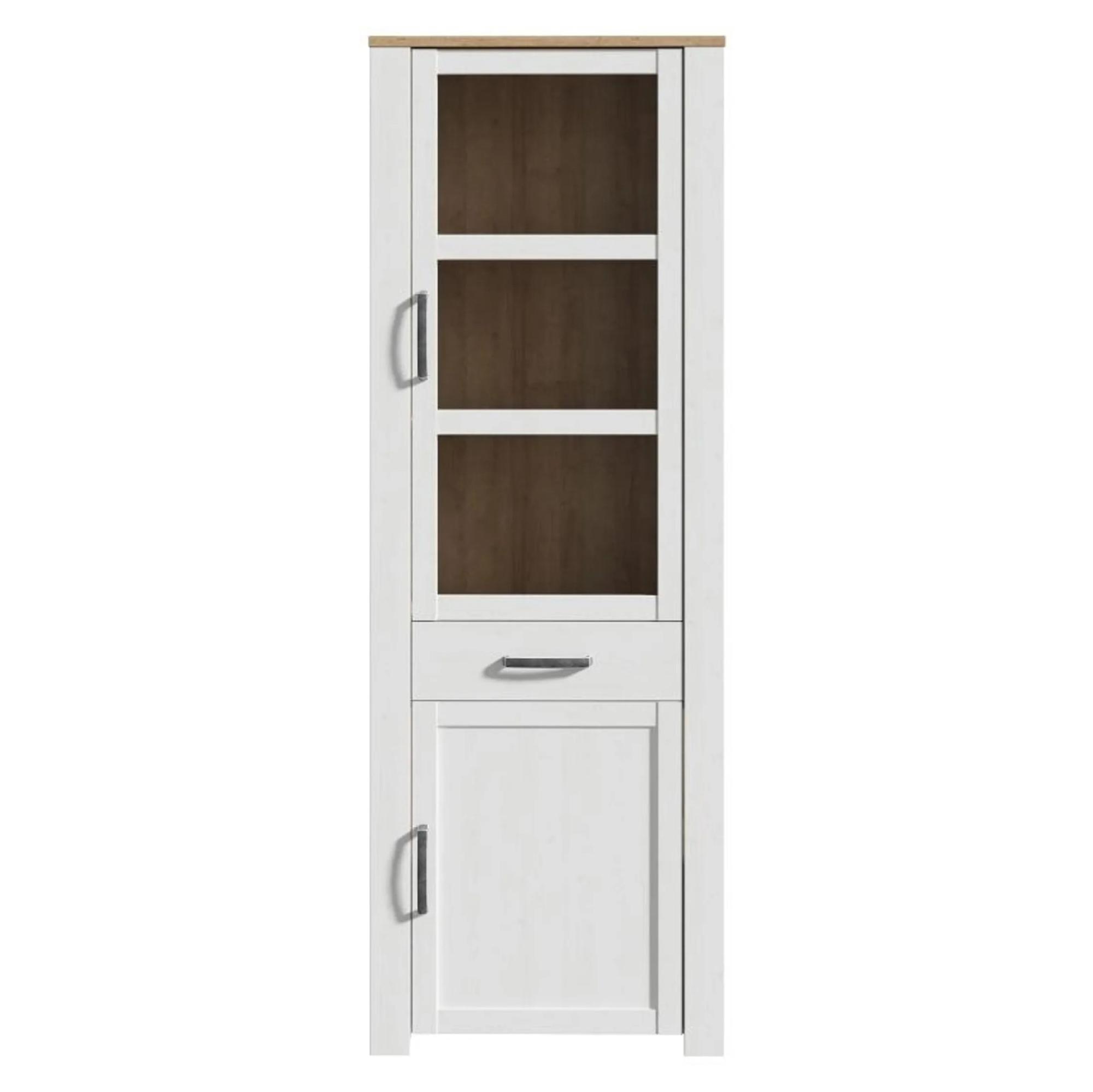 Bohol Display Cabinet - Narrow - White