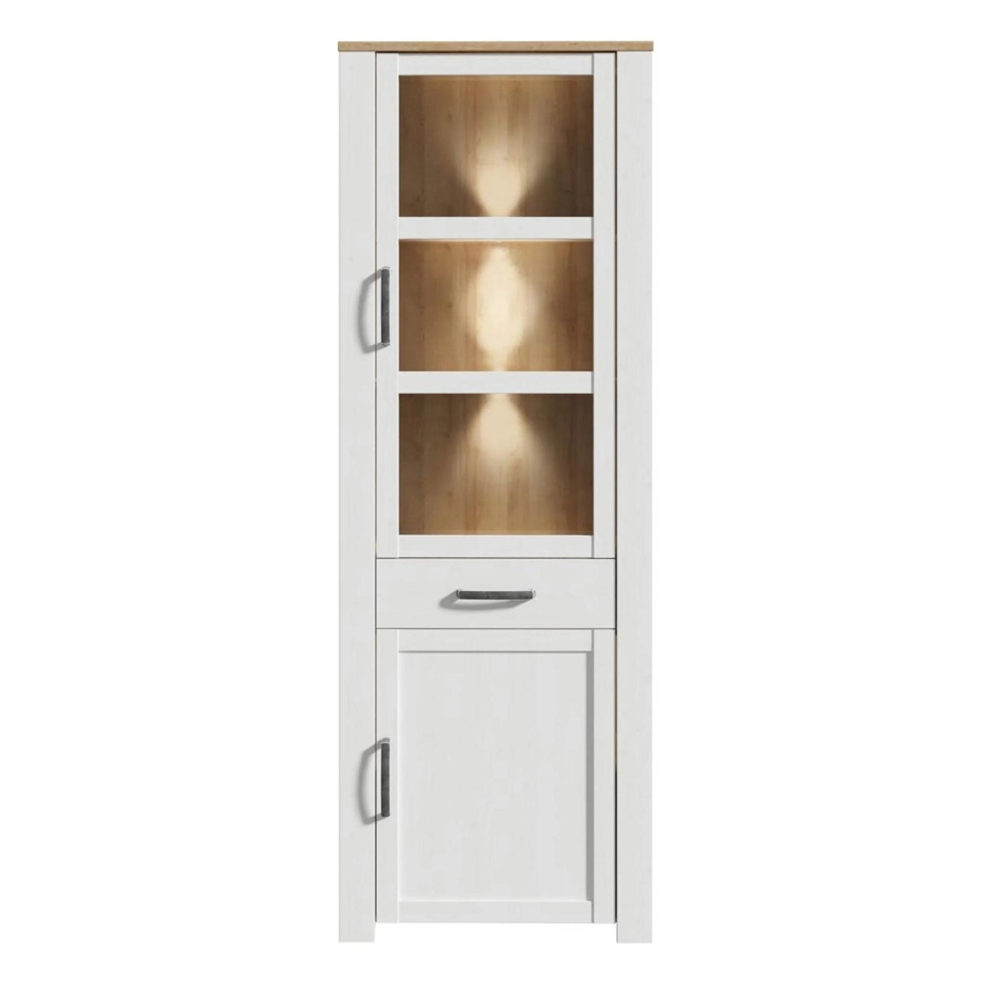 Bohol Display Cabinet - Narrow - White
