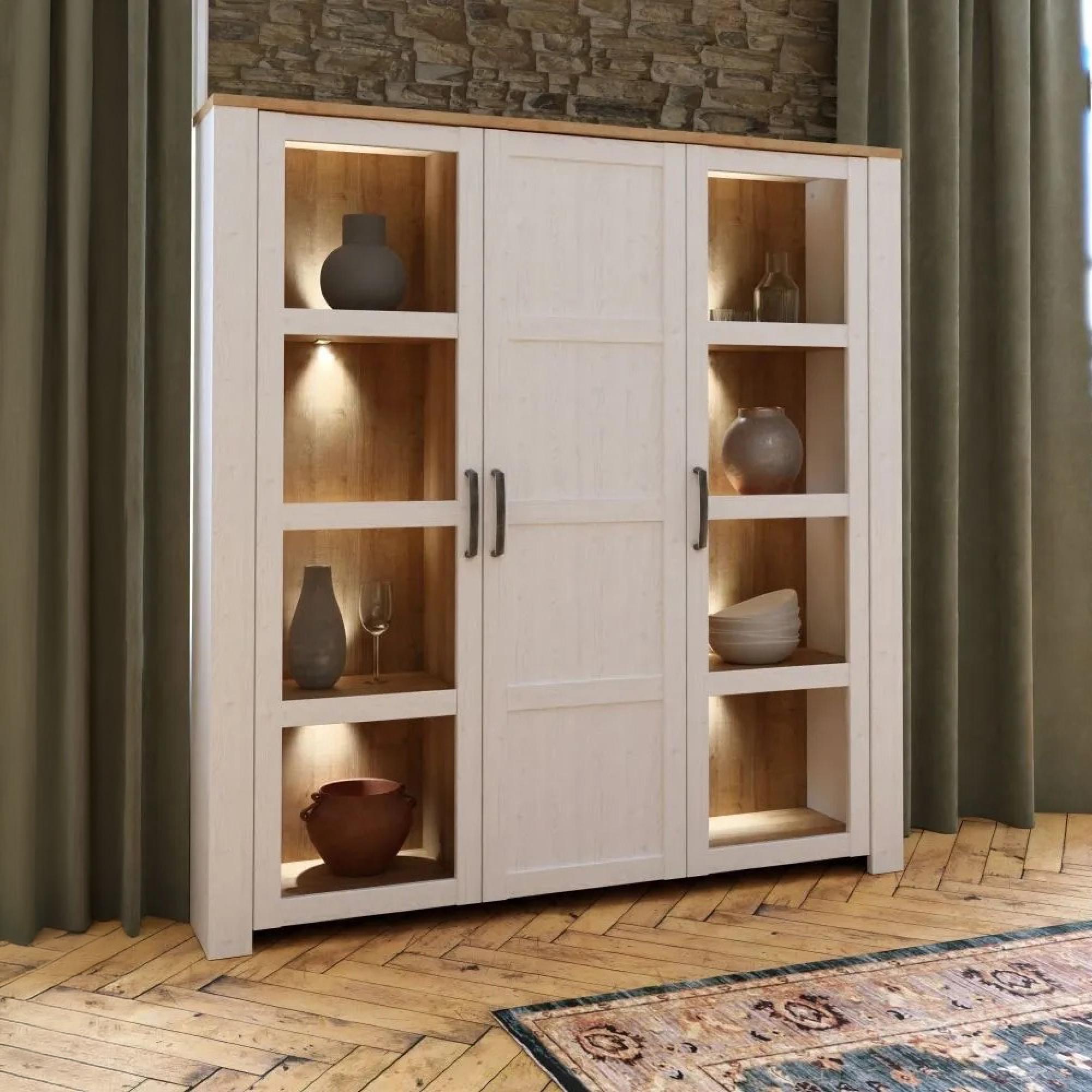 Bohol Display Cabinet - 3 Door - Large - White