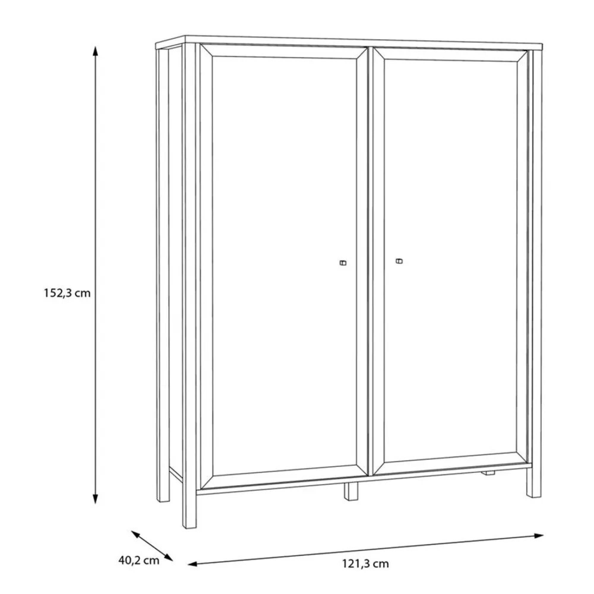 High Rock Display Cabinet - 2 Door - Black