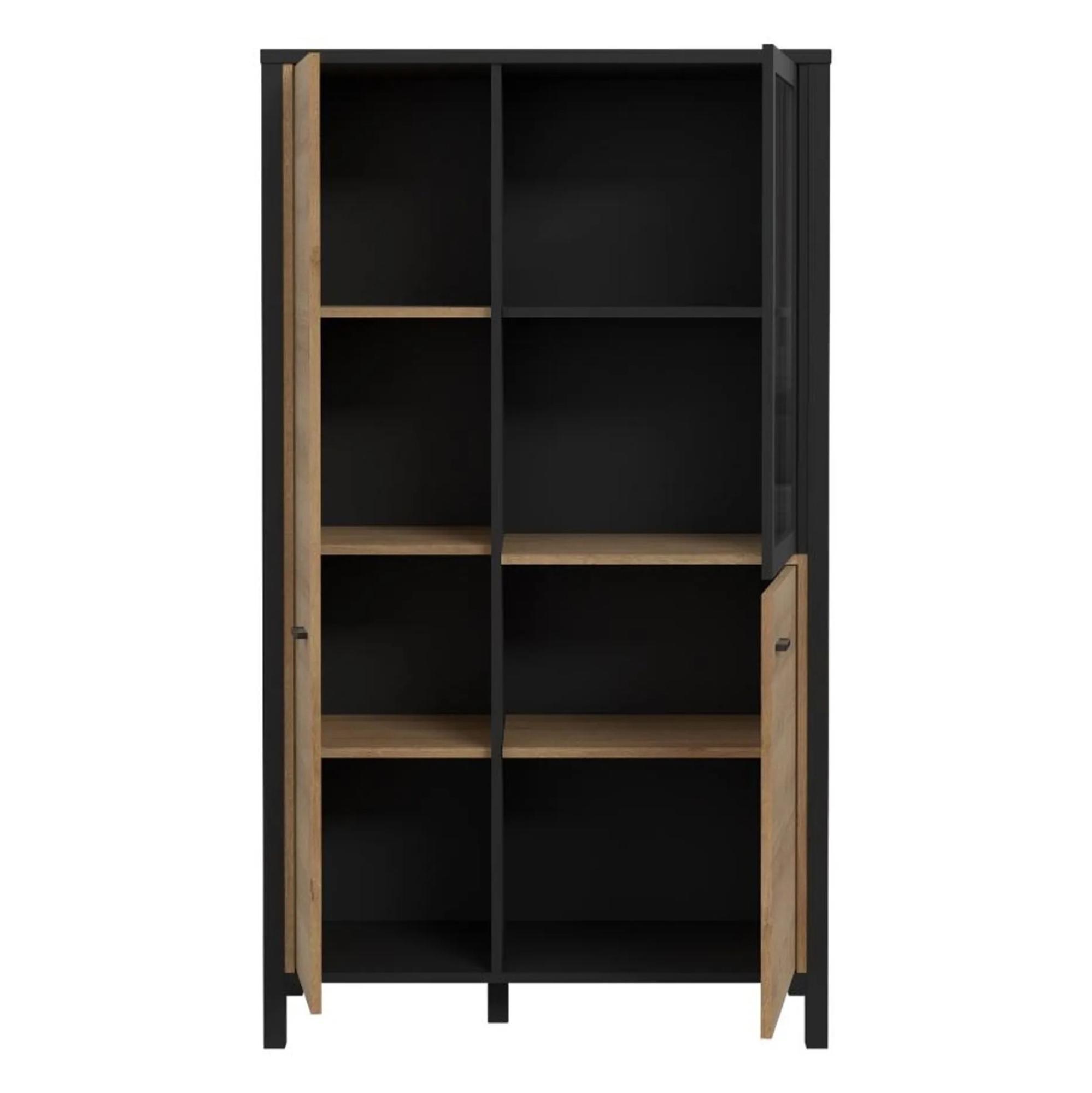 High Rock Display Cabinet - 3 Door - Oak