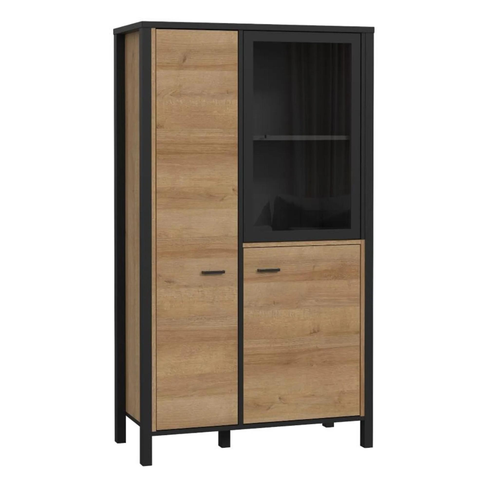High Rock Display Cabinet - 3 Door - Oak