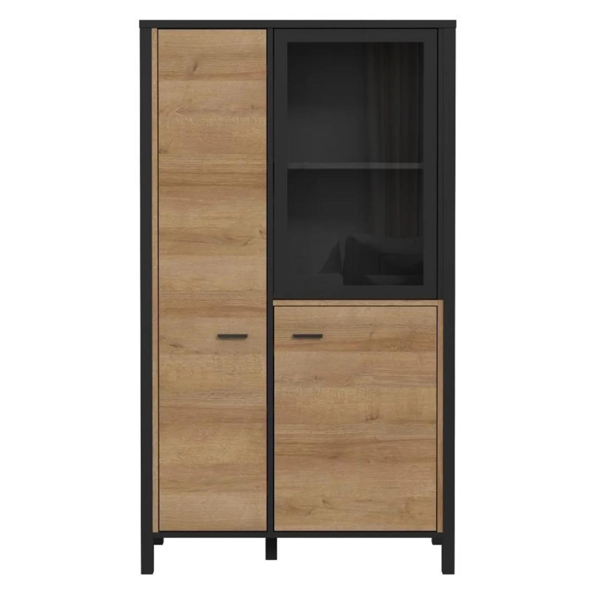 High Rock Display Cabinet - 3 Door - Oak