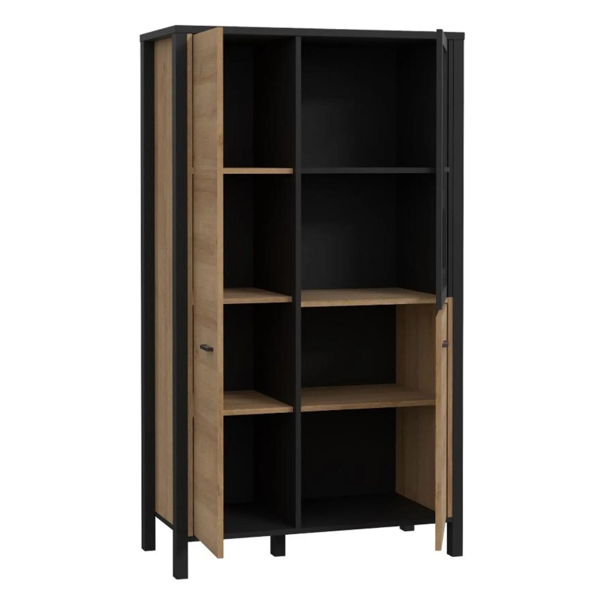 High Rock Display Cabinet - 3 Door - Oak