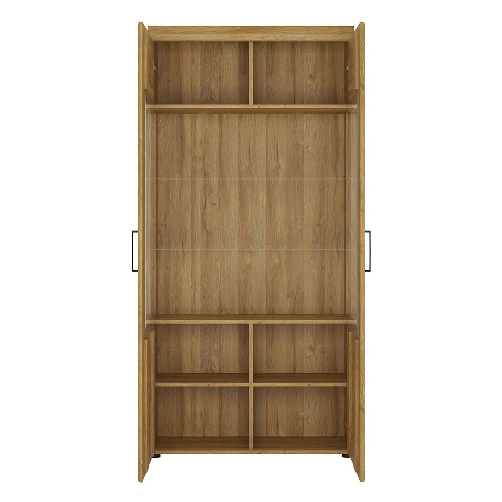 Cortina Display Cabinet - 2 Door - Glazed - Oak