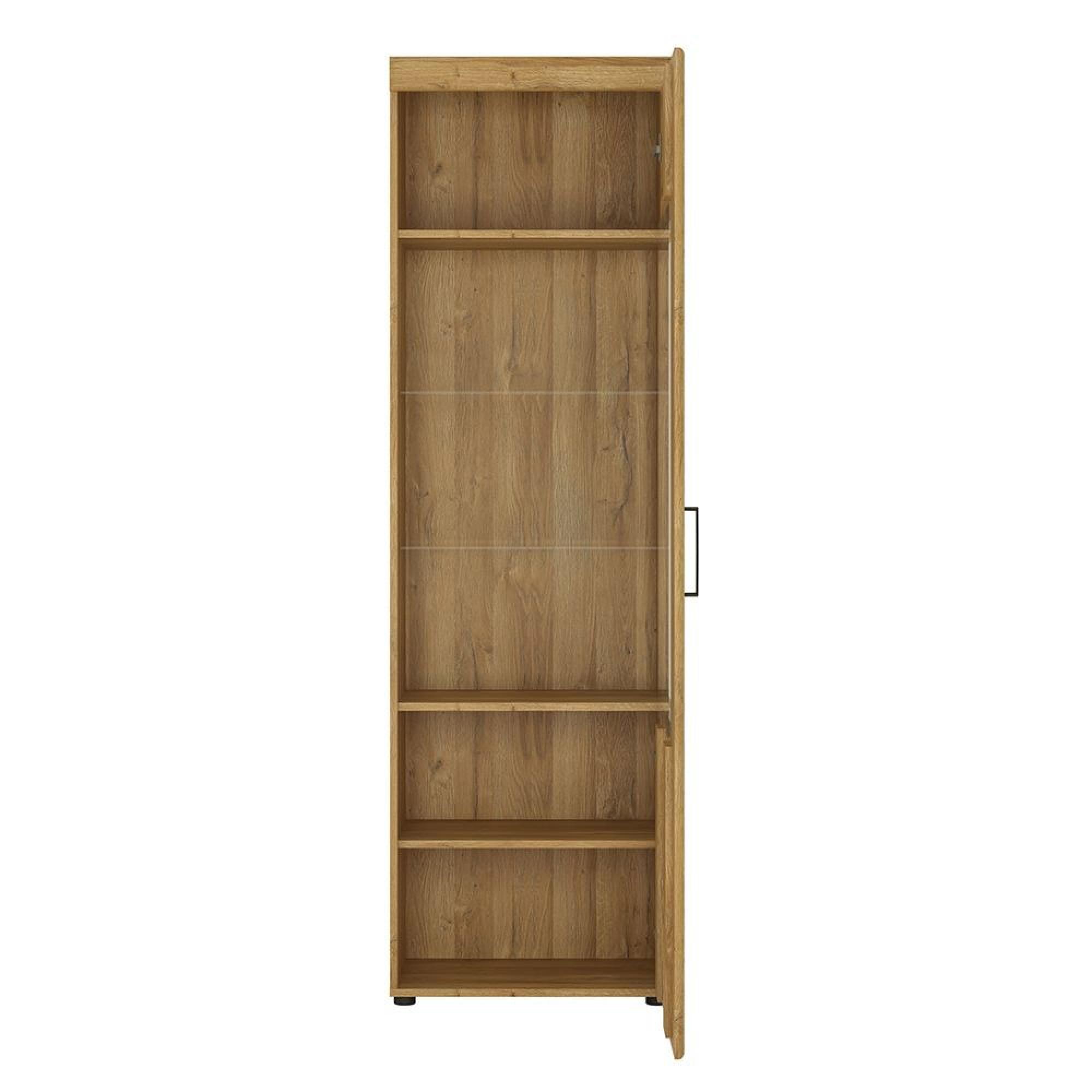 Cortina Display Cabinet - Tall - RHF - Glazed - Oak