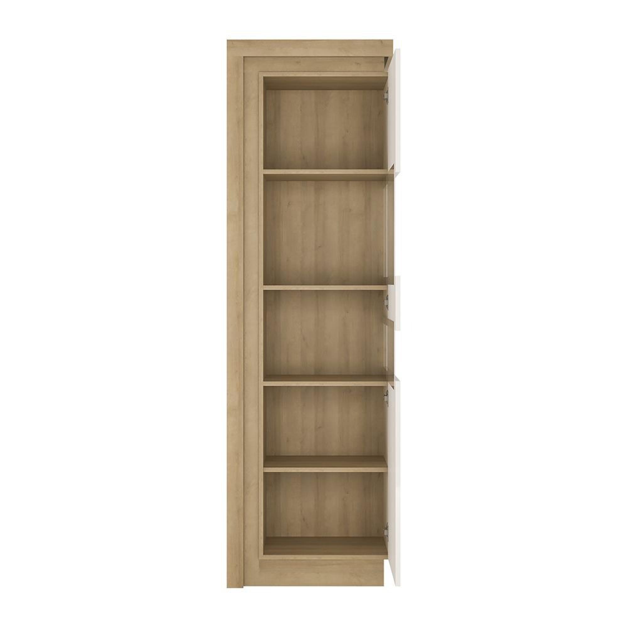 Lyon Display Cabinet - Narrow - RHD - Oak