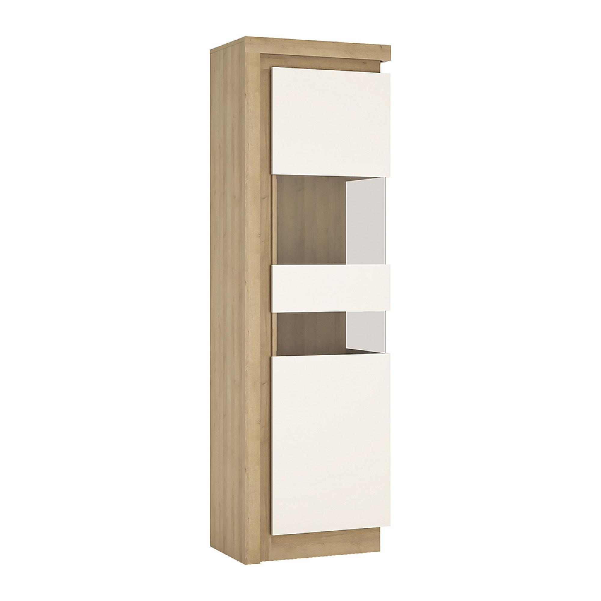 Lyon Display Cabinet - Narrow - RHD - Oak