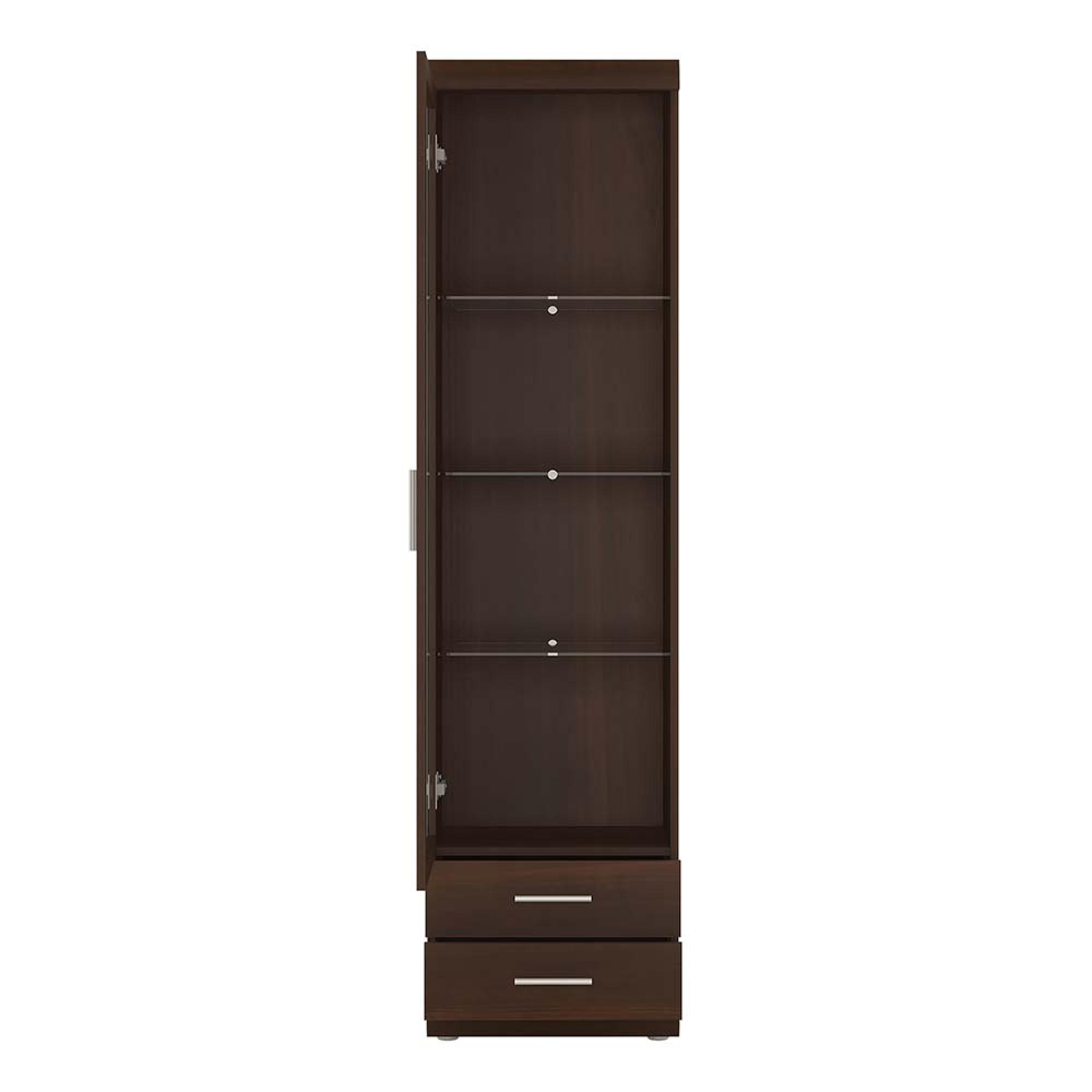 Imperial Display Cabinet - 1 Door - Narrow - Glazed - Mahogany