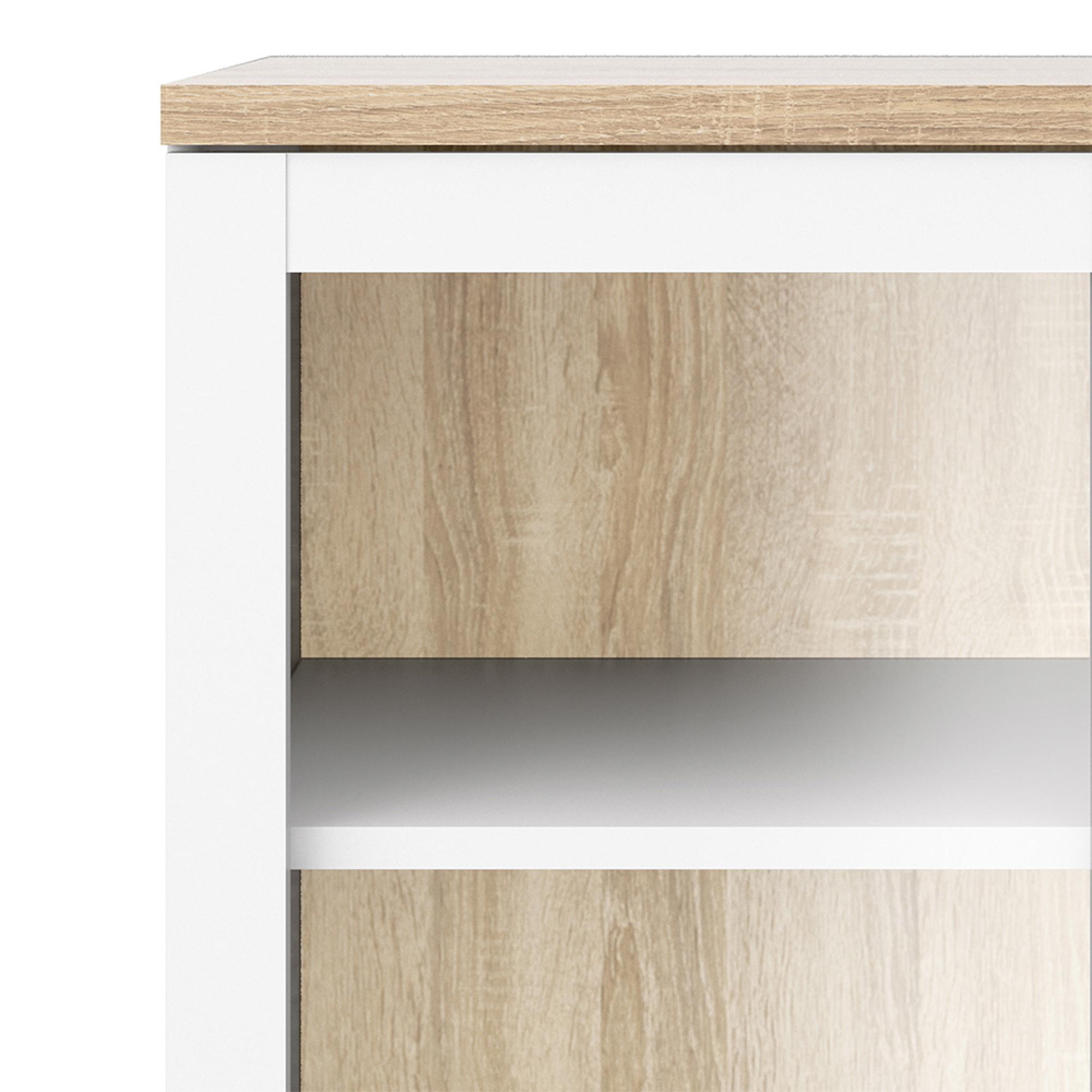 Roomers Display Cabinet - 2 Door - Glazed - White