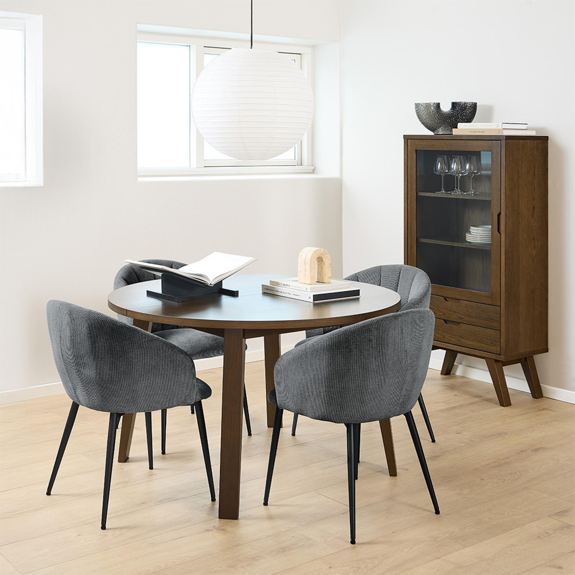 A-Line Display Cabinet - 2 Drawer - Smoked Oak