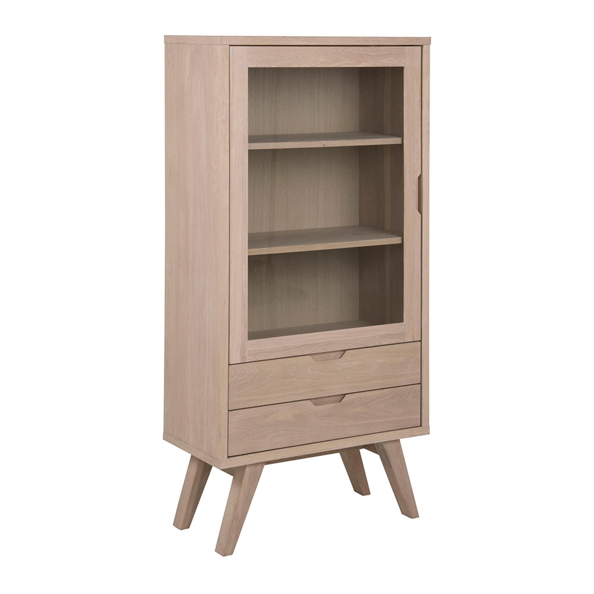 A-Line Display Cabinet - 2 Drawer - White Oak